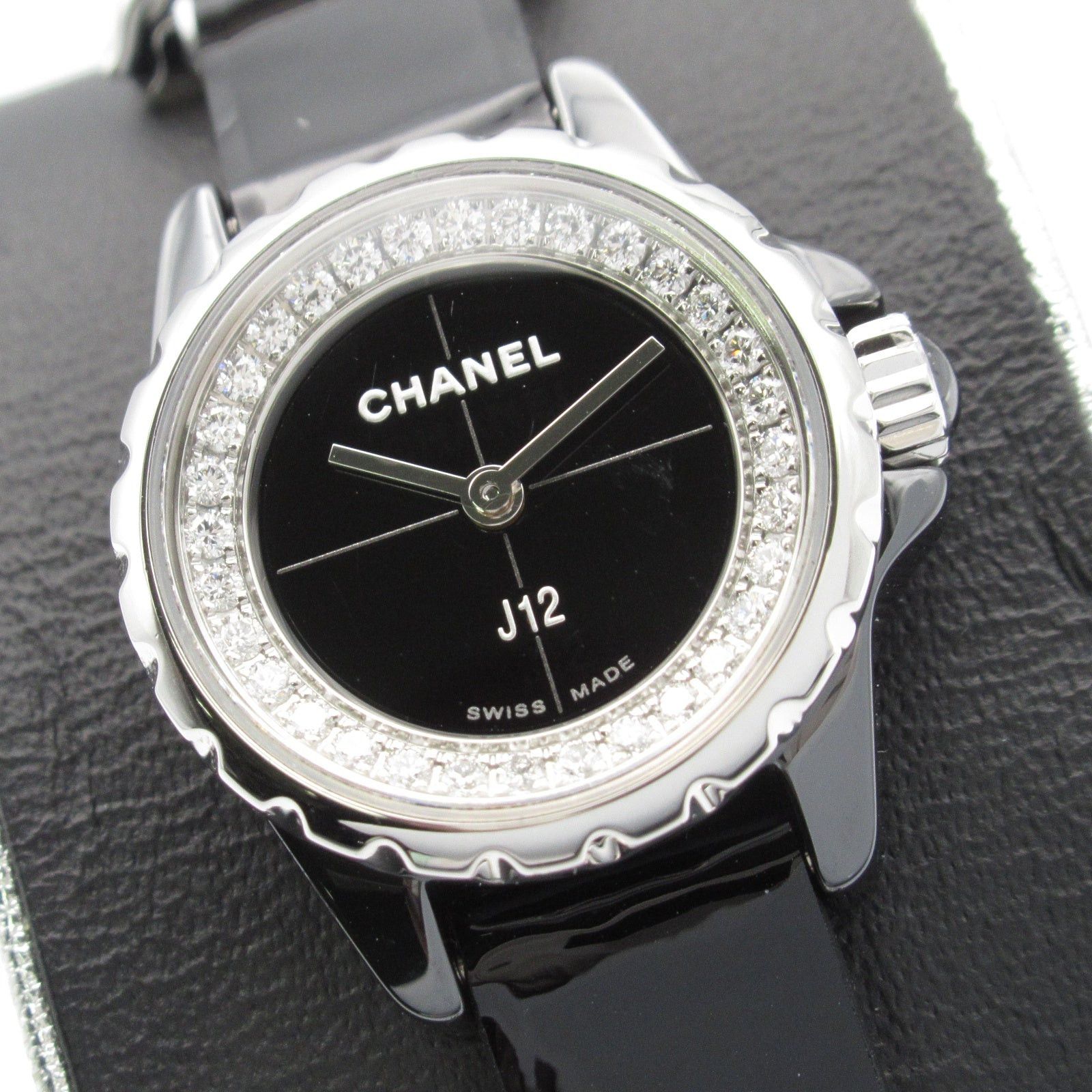 Chanel Chanel J12 Xs Women Watch Quartz Ceramic Leather Belt Black Size ONE SIZE - 3 Thumbnail