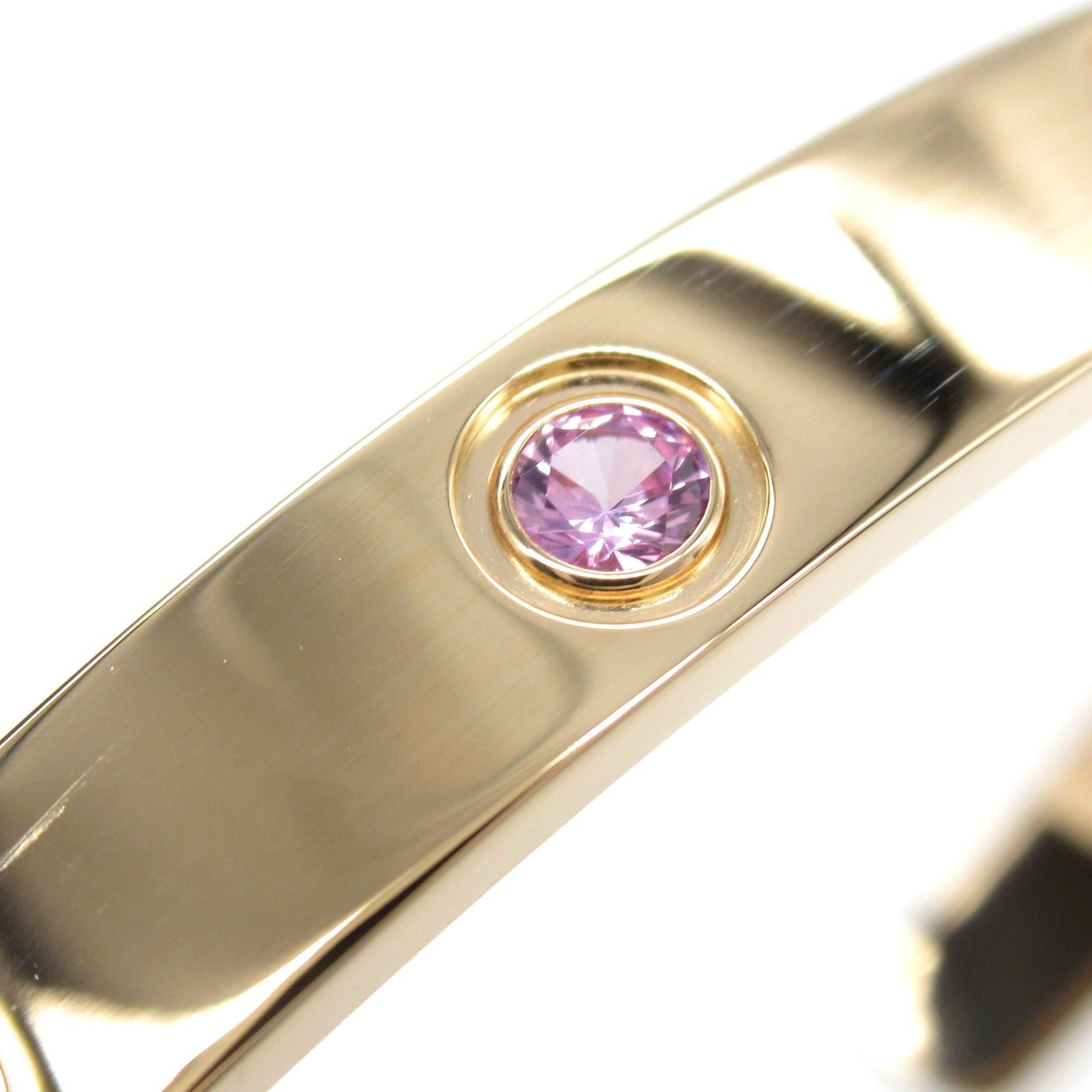 Cartier Cartier Open Love Bracelet Pink Sapphire K18Pg (Pink Gold) Size ONE SIZE - 5 Thumbnail