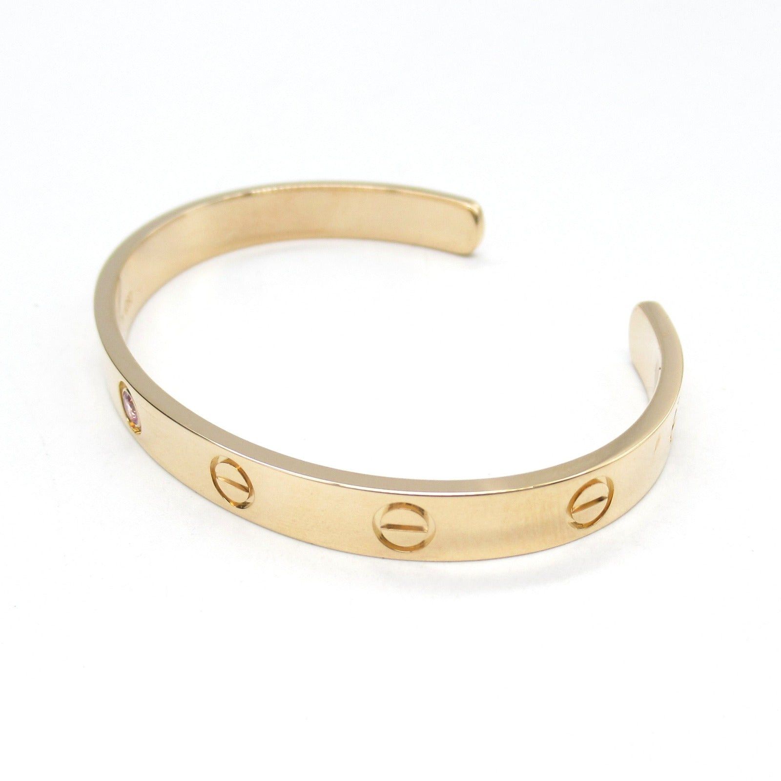 Cartier Cartier Open Love Bracelet Pink Sapphire K18Pg (Pink Gold) Size ONE SIZE - 3 Thumbnail