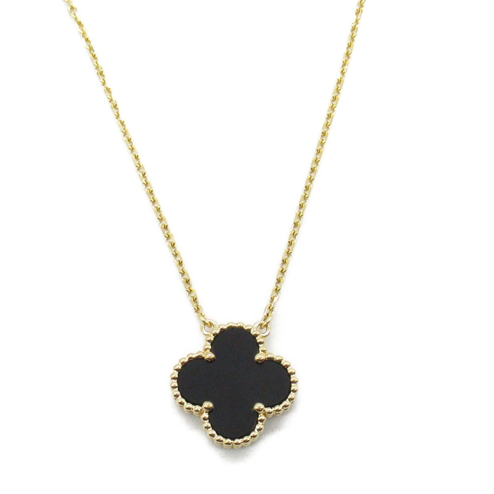 Van Cleef & Arpels Van Cleef Arpels Alhambra Necklace Onyx K18 (Yellow Gold) Black Size ONE SIZE - 2 Thumbnail