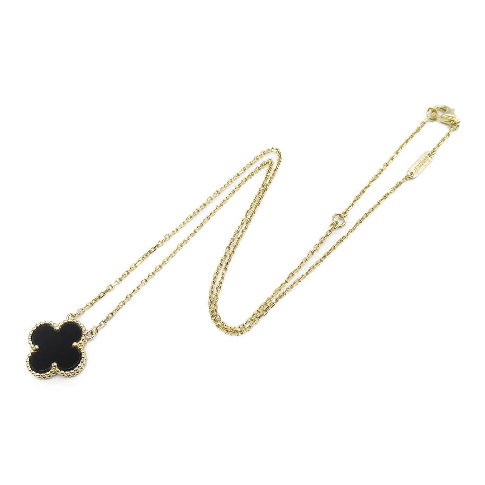 Van Cleef & Arpels Van Cleef Arpels Alhambra Necklace Onyx K18 (Yellow Gold) Black Size ONE SIZE - 3 Thumbnail