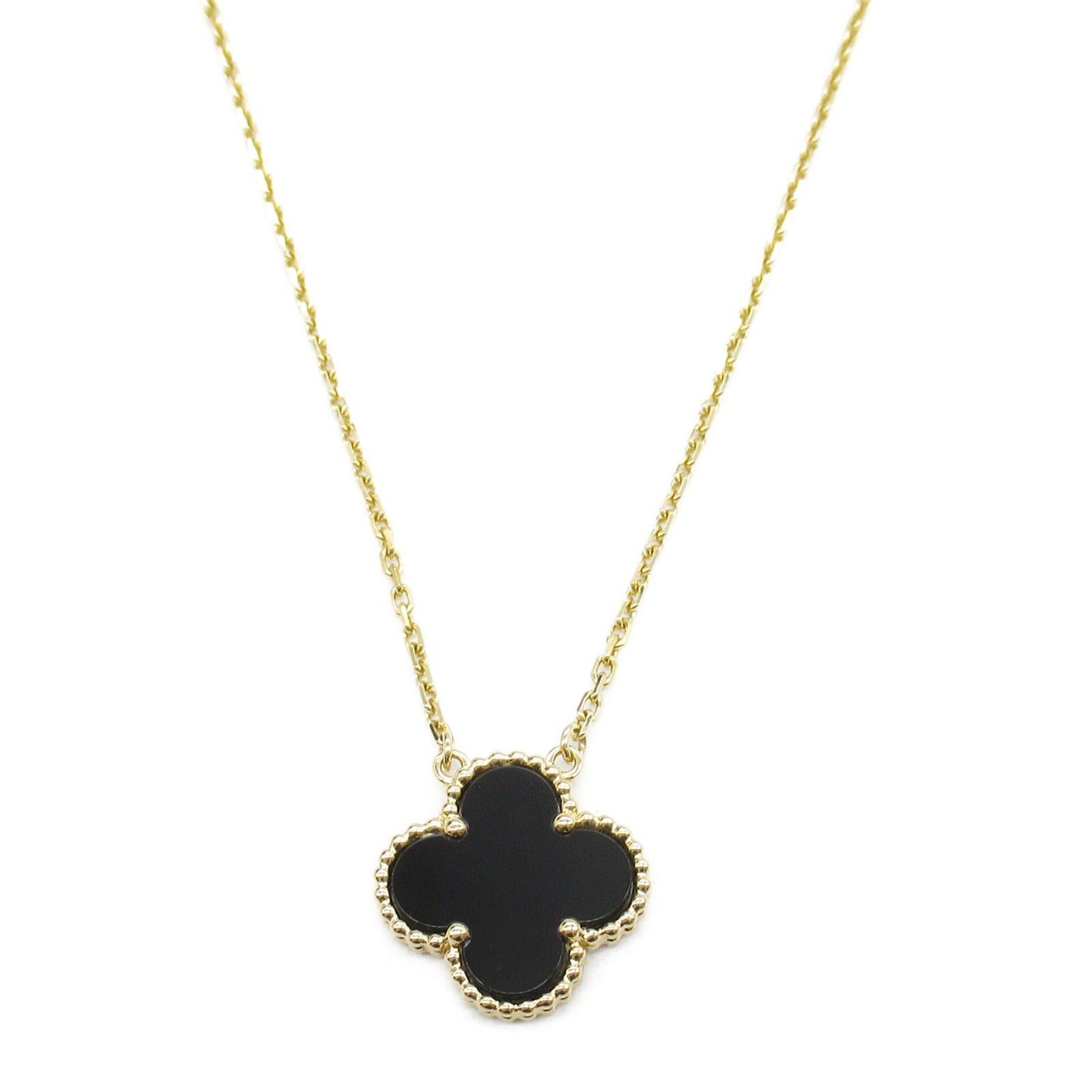 Van Cleef & Arpels Van Cleef Arpels Alhambra Necklace Onyx K18 (Yellow Gold) Black Size ONE SIZE - 2 Thumbnail
