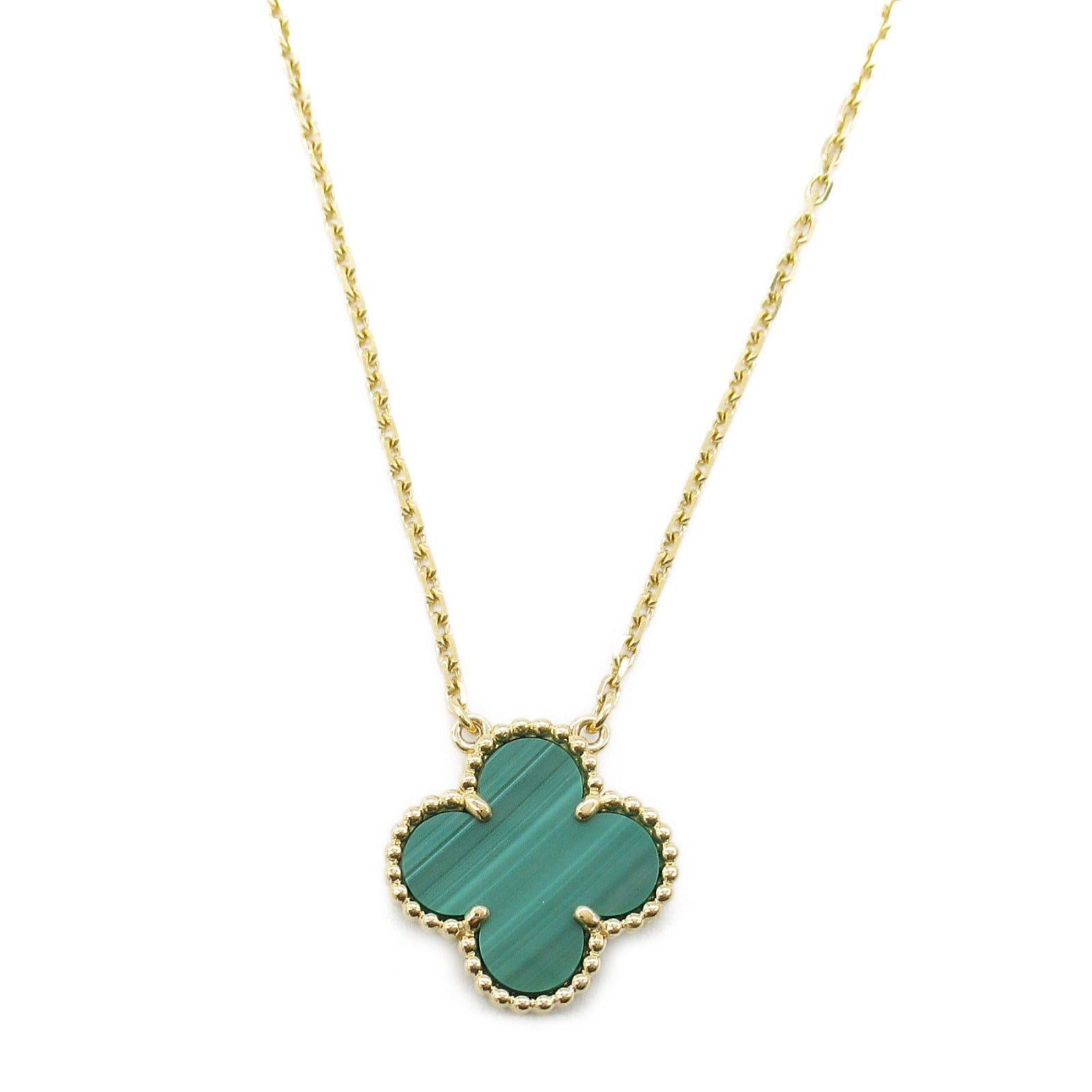 Van Cleef & Arpels Van Cleef Arpels Alhambra Necklace Malachite K18 (Yellow Gold) Green Size ONE SIZE - 2 Thumbnail