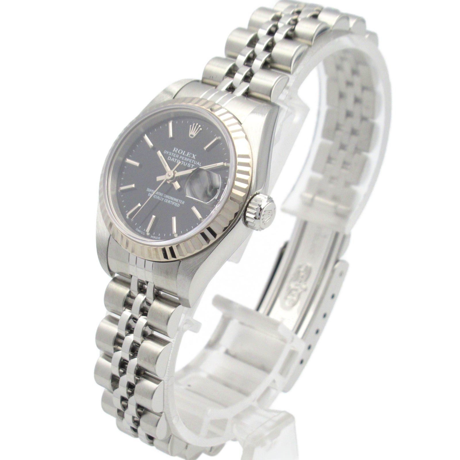 Rolex Rolex Datejust F Women Watch Automatic Winding K18Wg (White Gold) Stainless Steel Black Ba Size ONE SIZE - 2 Thumbnail