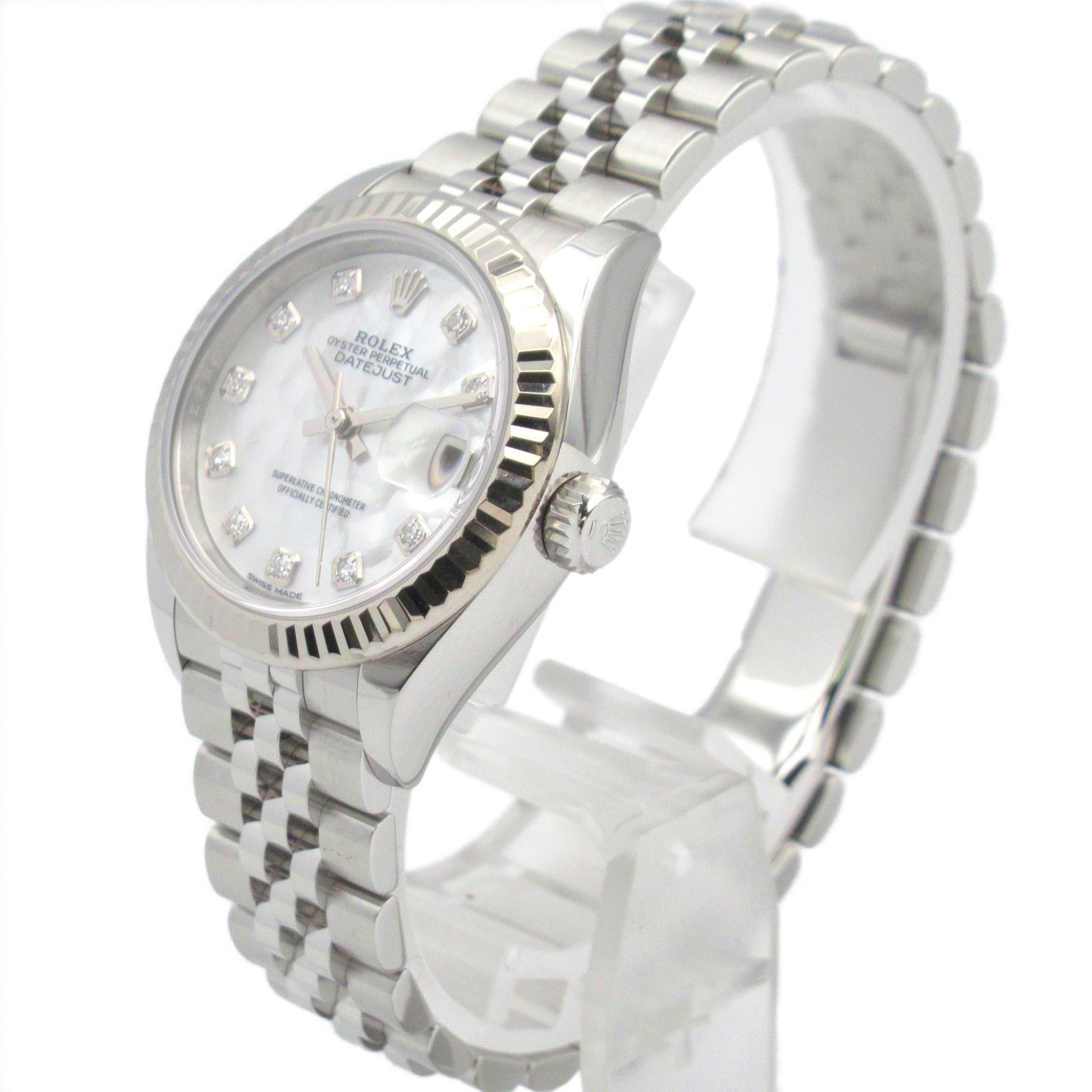 Rolex Rolex Datejust 10P Diamond Random Number Women Watch Automatic Winding K18Wg (White Gold) Stainless Steel White Wh Shell/Np Size ONE SIZE - 2 Thumbnail