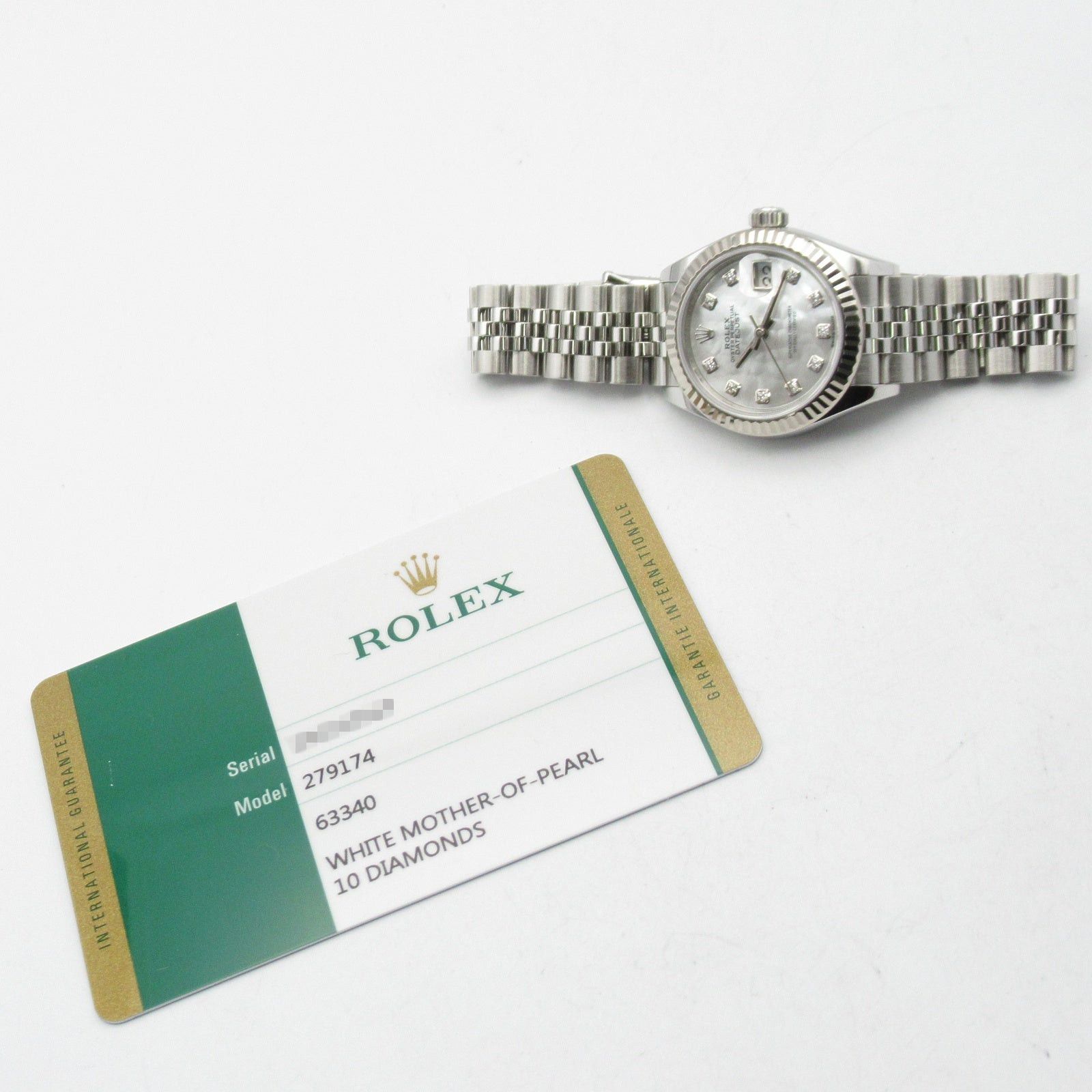 Rolex Rolex Datejust 10P Diamond Random Number Women Watch Automatic Winding K18Wg (White Gold) Stainless Steel White Wh Shell/Np Size ONE SIZE - 11 Thumbnail