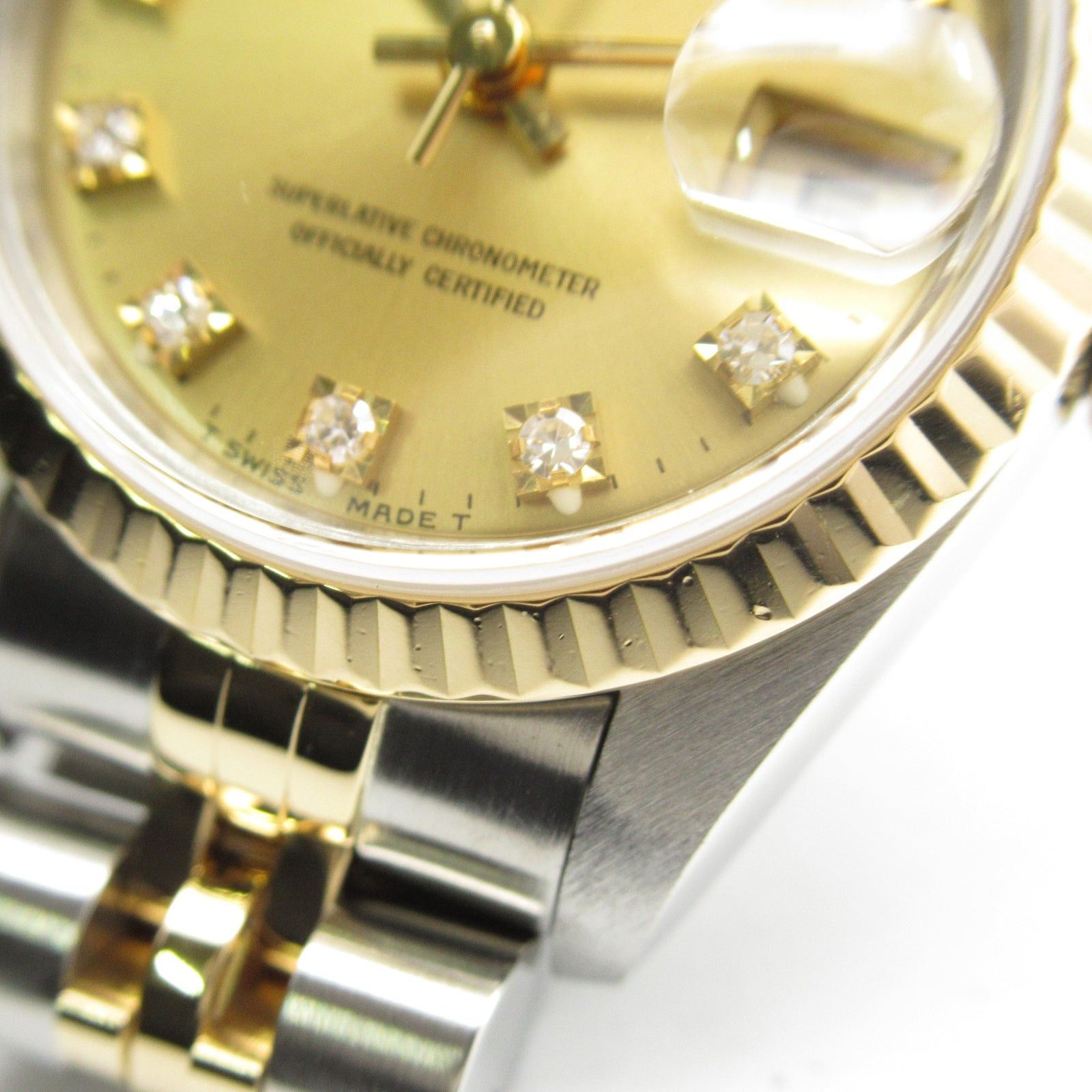 Rolex Rolex Datejust 10P Diamond S Number Women Watch Automatic Winding K18 (Yellow Gold) Stainless Steel Gold Ch/Qp Size ONE SIZE - 15 Thumbnail