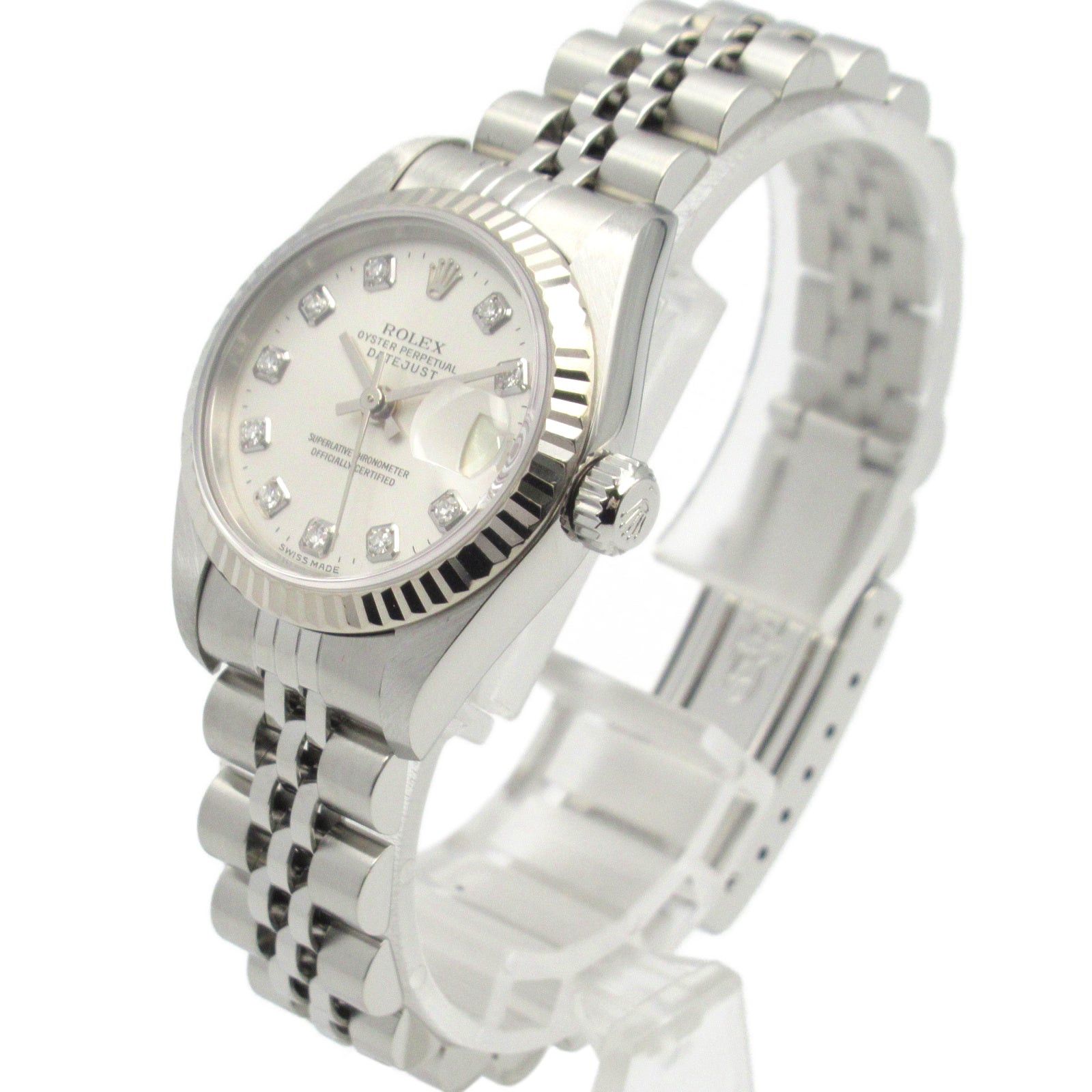 Rolex Rolex Datejust 10P Diamond A Women Watch Automatic Winding K18Wg (White Gold) Stainless Steel Silver Np Size ONE SIZE - 2 Thumbnail