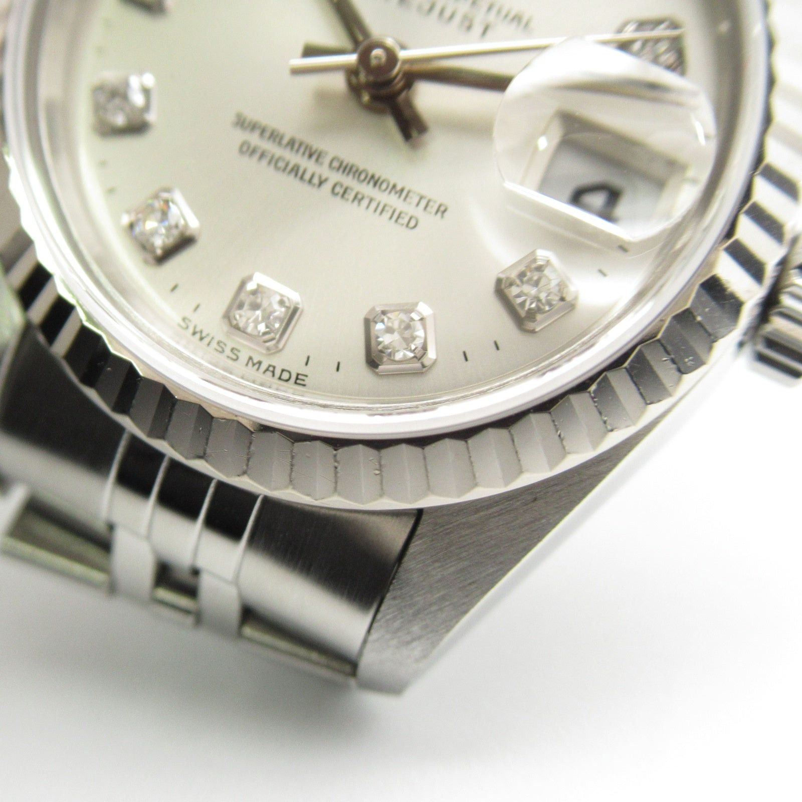 Rolex Rolex Datejust 10P Diamond A Women Watch Automatic Winding K18Wg (White Gold) Stainless Steel Silver Np Size ONE SIZE - 15 Thumbnail