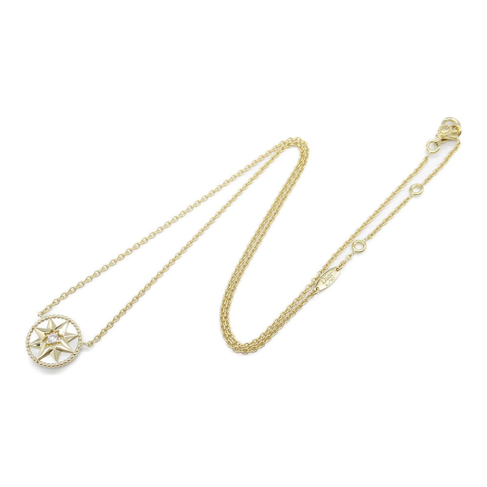 Dior Dior Rose Thevan Mother Of Pearl Necklace Diamond K18 (Yellow Gold) Clear White Size ONE SIZE - 3 Thumbnail
