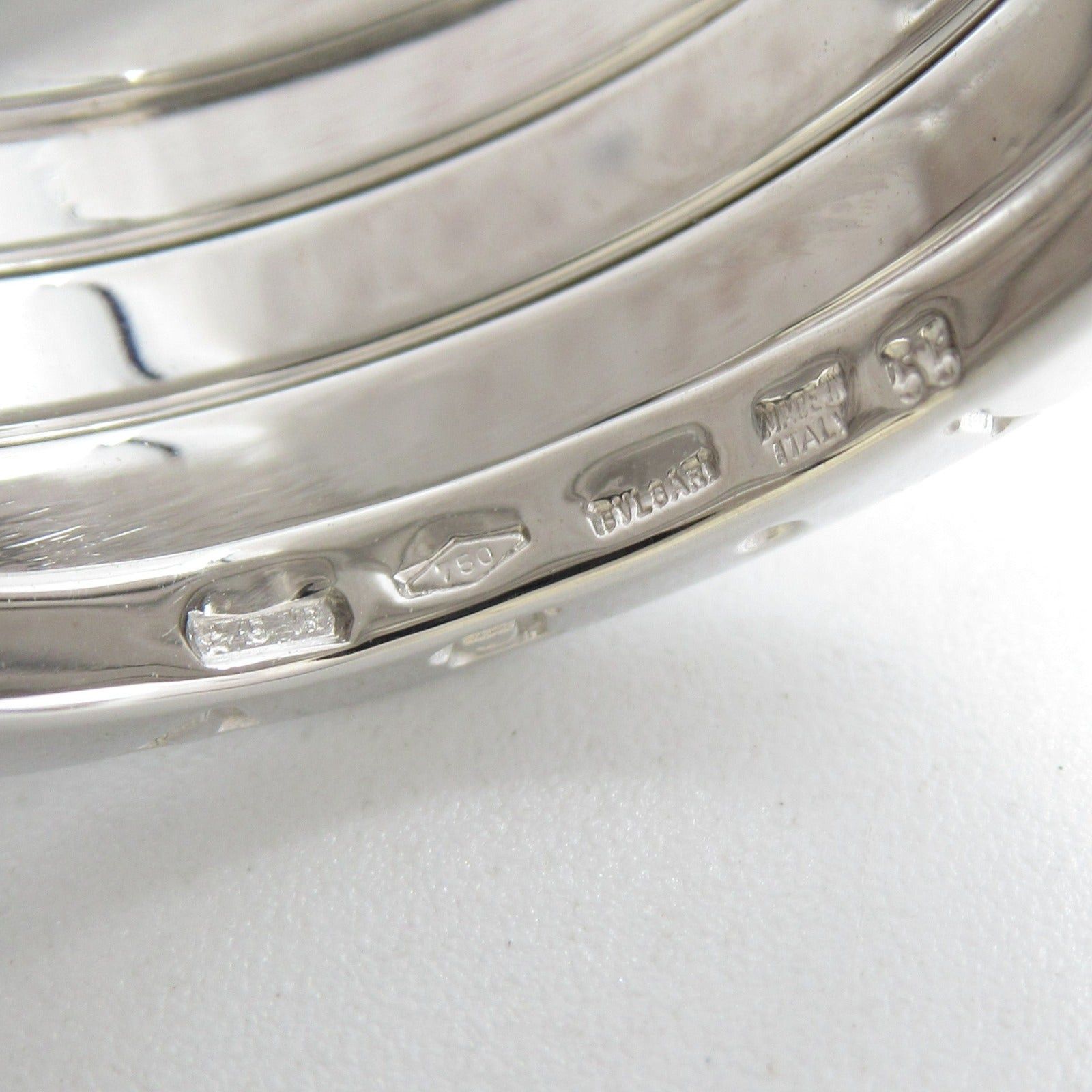 Bvlgari Bvlgari B Zero One Ring 3Belt K18Wg (White Gold) Silver Size ONE SIZE - 5 Thumbnail