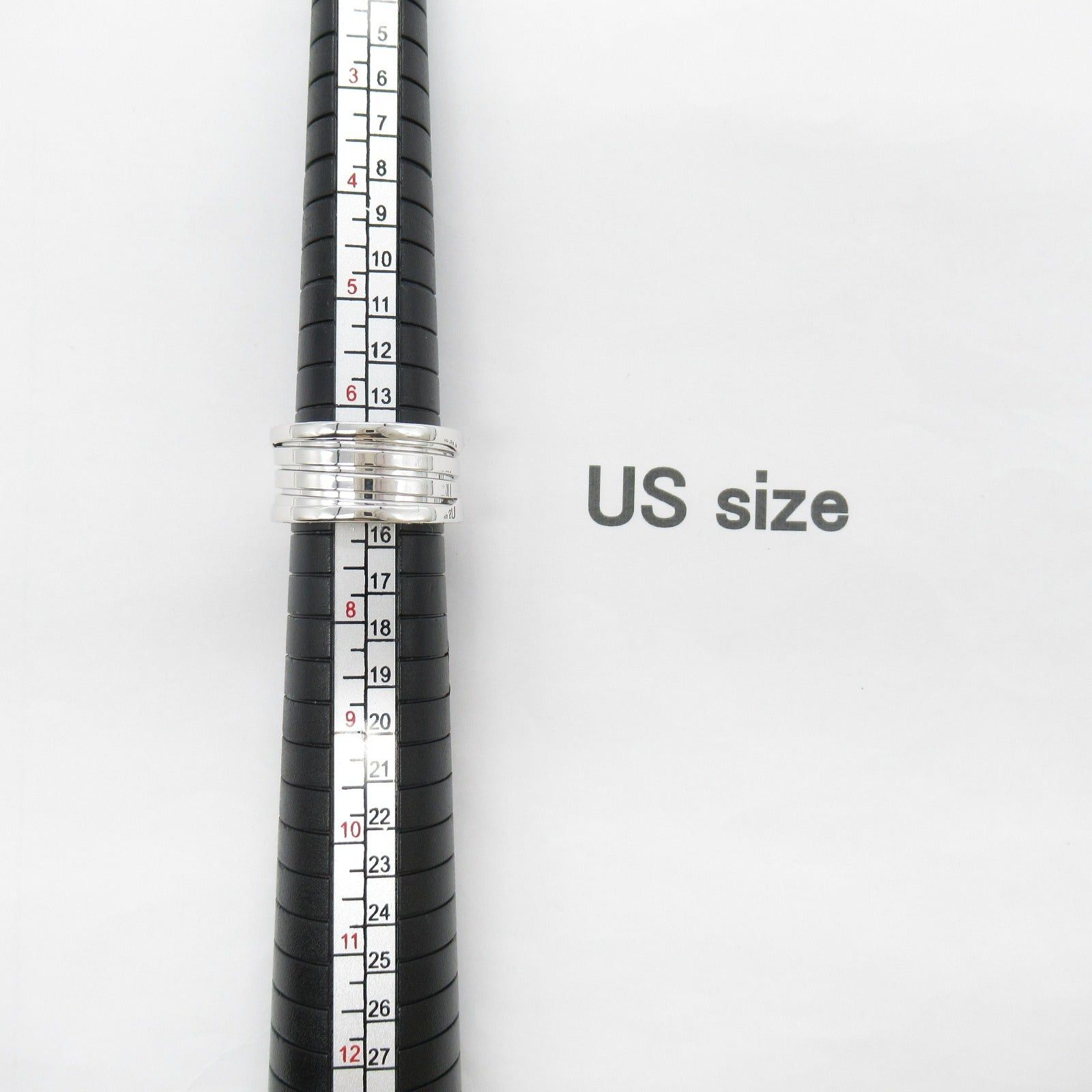 Bvlgari Bvlgari B Zero One Ring 3Belt K18Wg (White Gold) Silver Size ONE SIZE - 7 Thumbnail