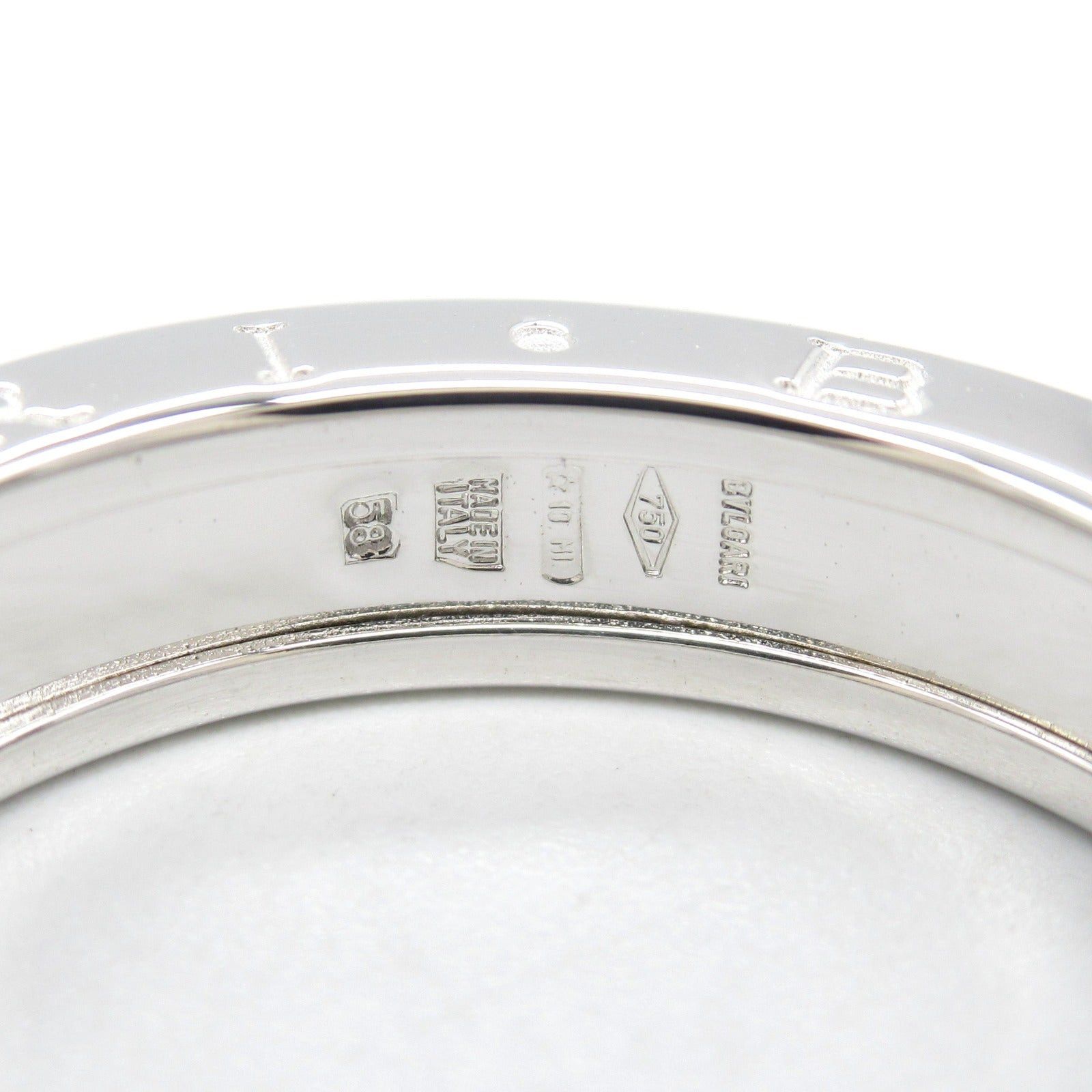 Bvlgari Bvlgari B Zero One Ring 1Belt K18Wg (White Gold) Silver Size ONE SIZE - 5 Thumbnail