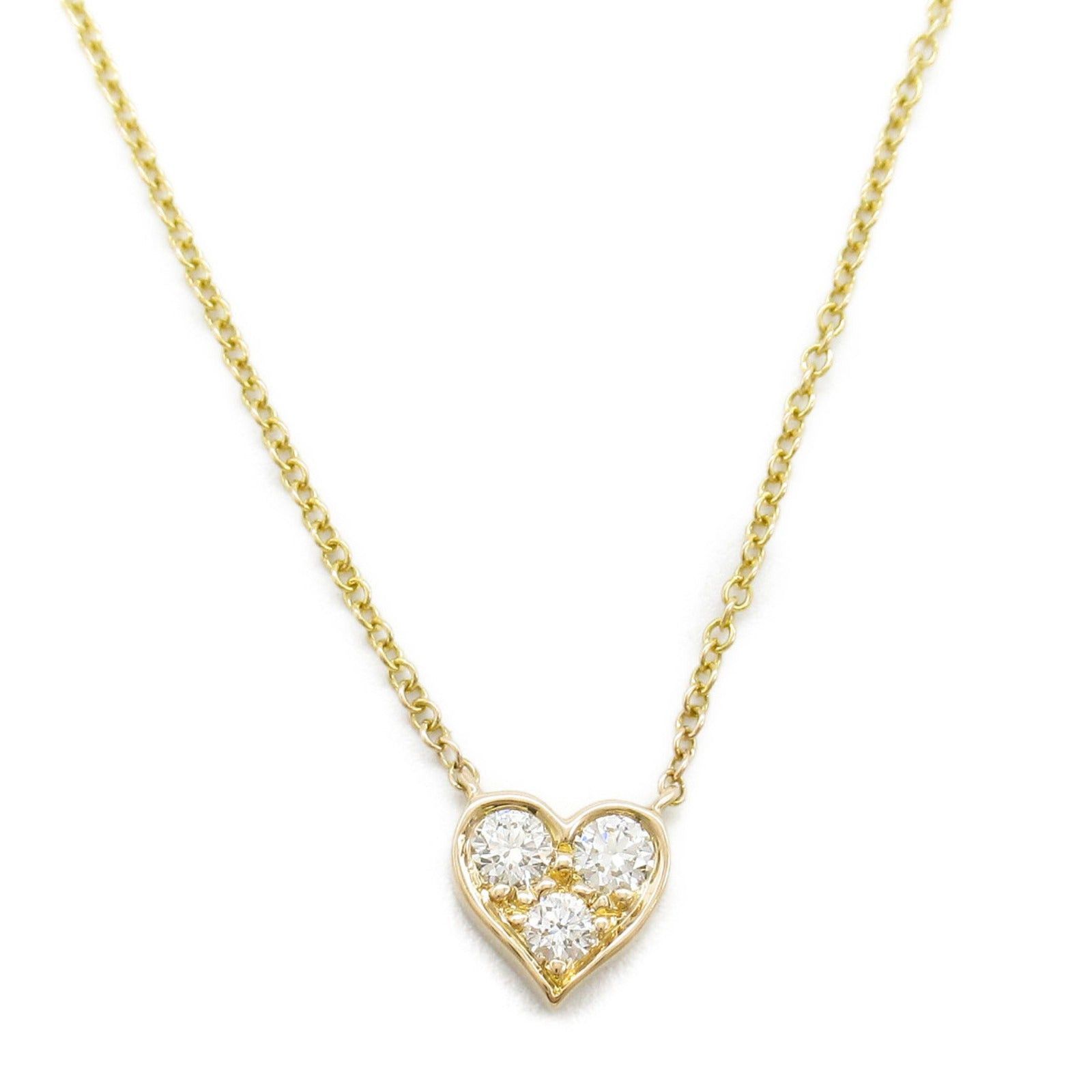 Tiffany & Co. Tiffany Co Sentimental Heart Necklace 3Pd K18Pg (Pink Gold) Diamond Clear Size ONE SIZE - 2 Thumbnail