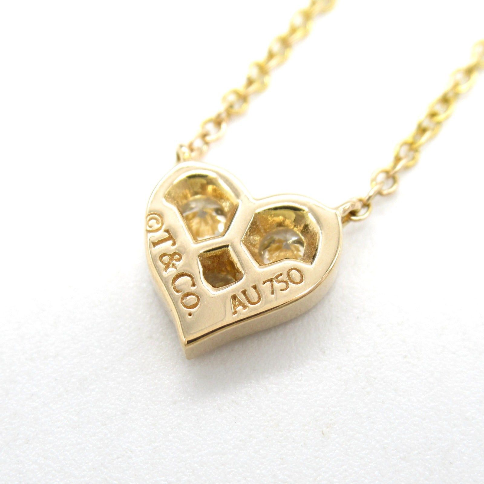 Tiffany & Co. Tiffany Co Sentimental Heart Necklace 3Pd K18Pg (Pink Gold) Diamond Clear Size ONE SIZE - 6 Thumbnail