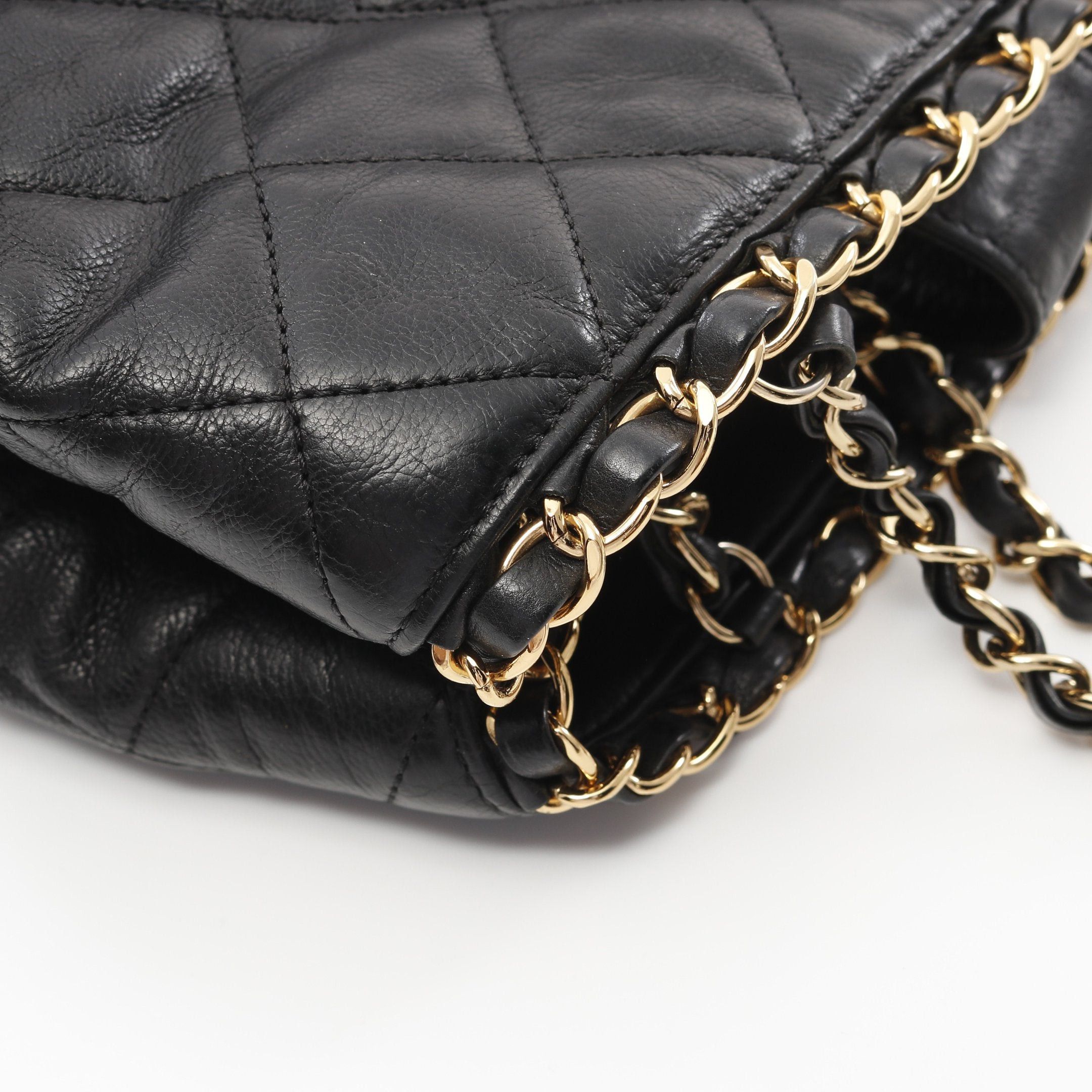 Chanel Chanel Chain Me Matelasse Handbag Tote Bag Lambskin Black Gold Hardware Size ONE SIZE - 8 Thumbnail