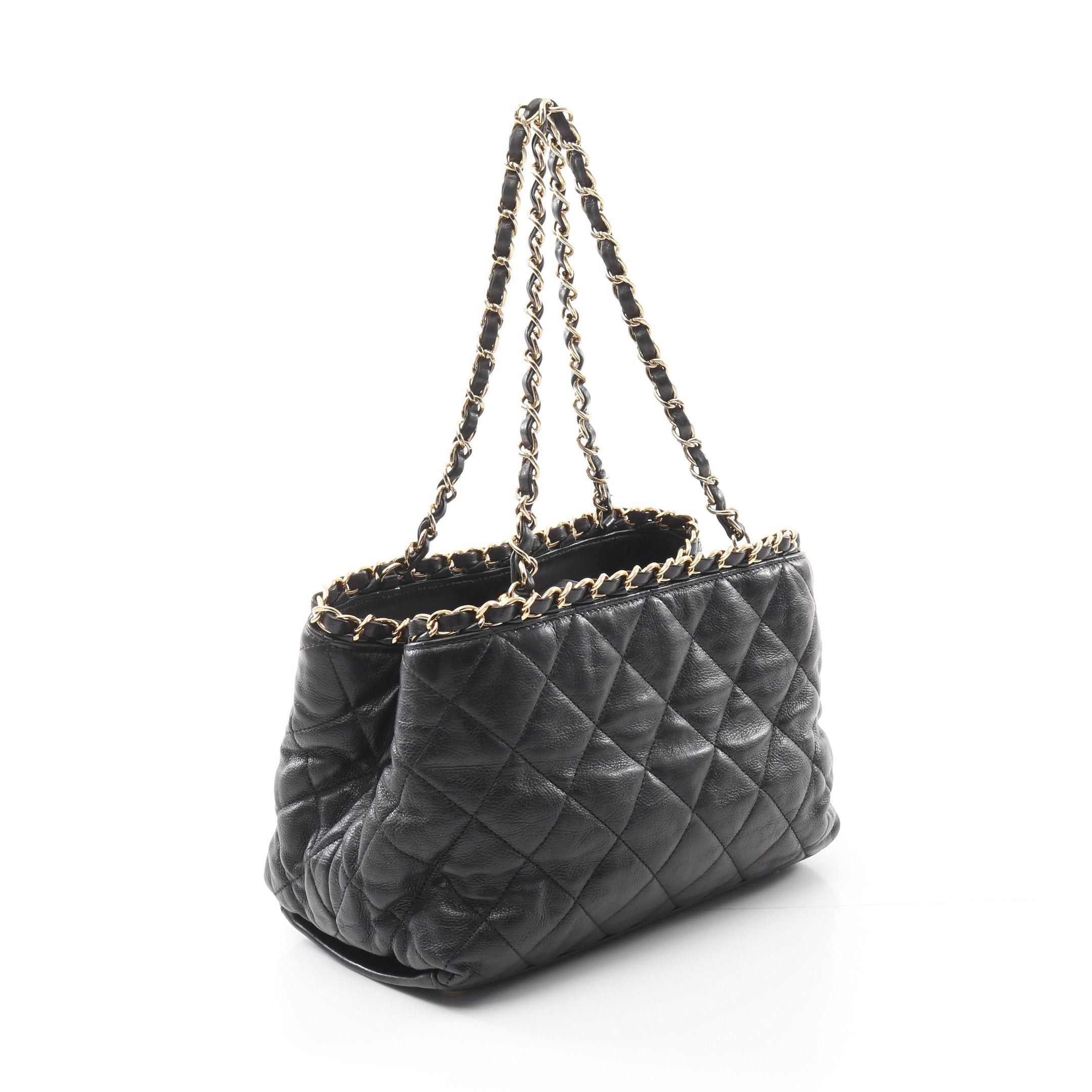 Chanel Chanel Chain Me Matelasse Handbag Tote Bag Lambskin Black Gold Hardware Size ONE SIZE - 2 Thumbnail