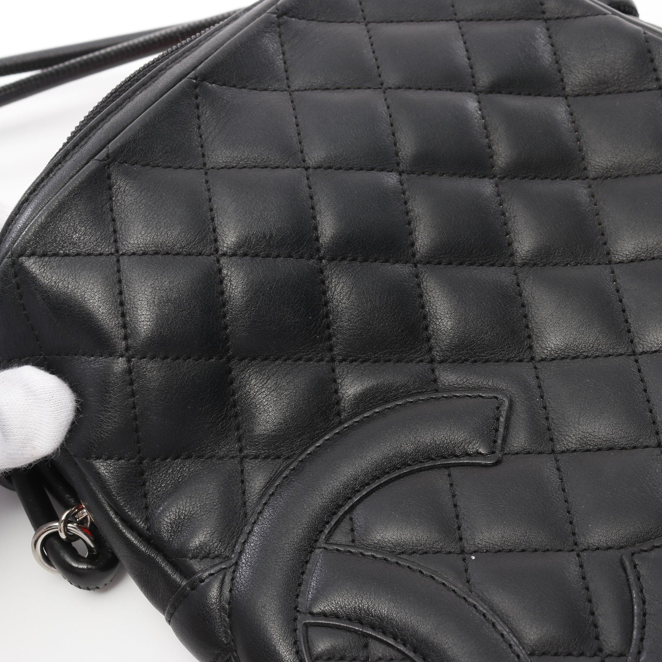 Chanel Chanel Cambon Line Shoulder Bag Leather Black Silver Hardware Size ONE SIZE - 10 Thumbnail
