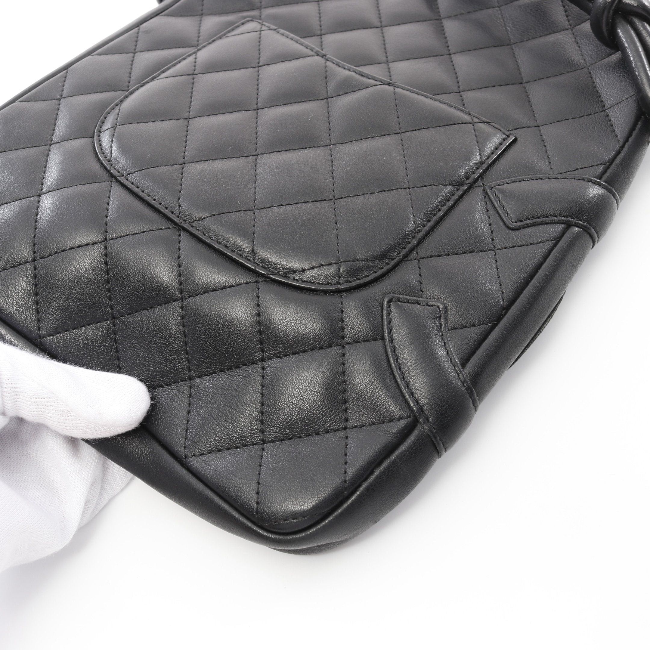 Chanel Chanel Cambon Line Shoulder Bag Leather Black Silver Hardware Size ONE SIZE - 7 Thumbnail