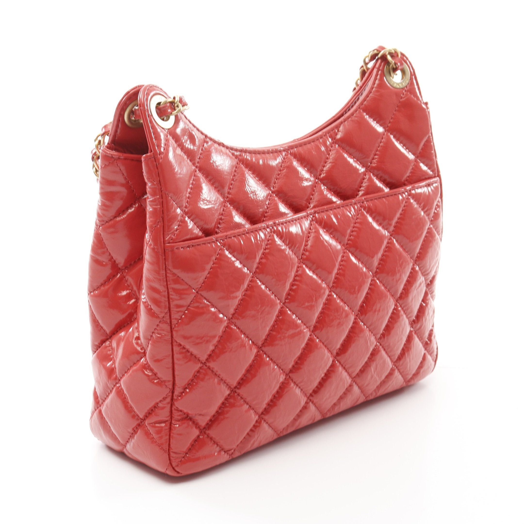 Chanel Chanel Matelasse Hobo Chain Shoulder Bag Leather Orange Red Gold Hardware Size ONE SIZE - 2 Thumbnail