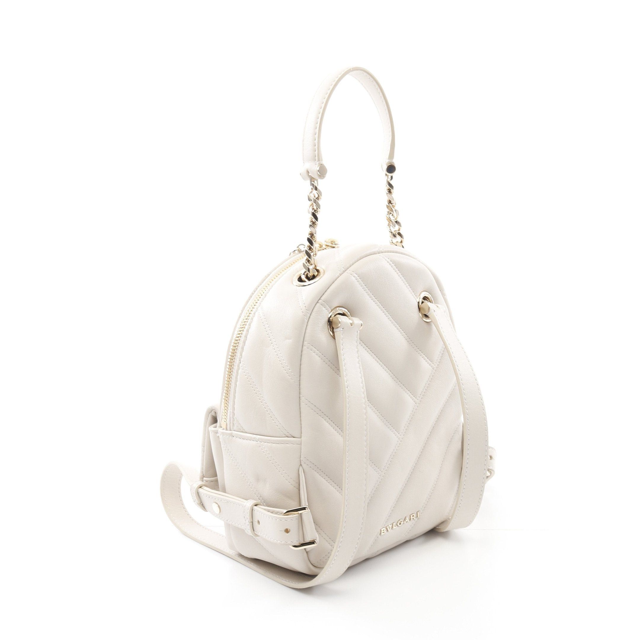 Bvlgari Bvlgari Serpenti Backpack Rucksack Leather Off White Size ONE SIZE - 2 Thumbnail