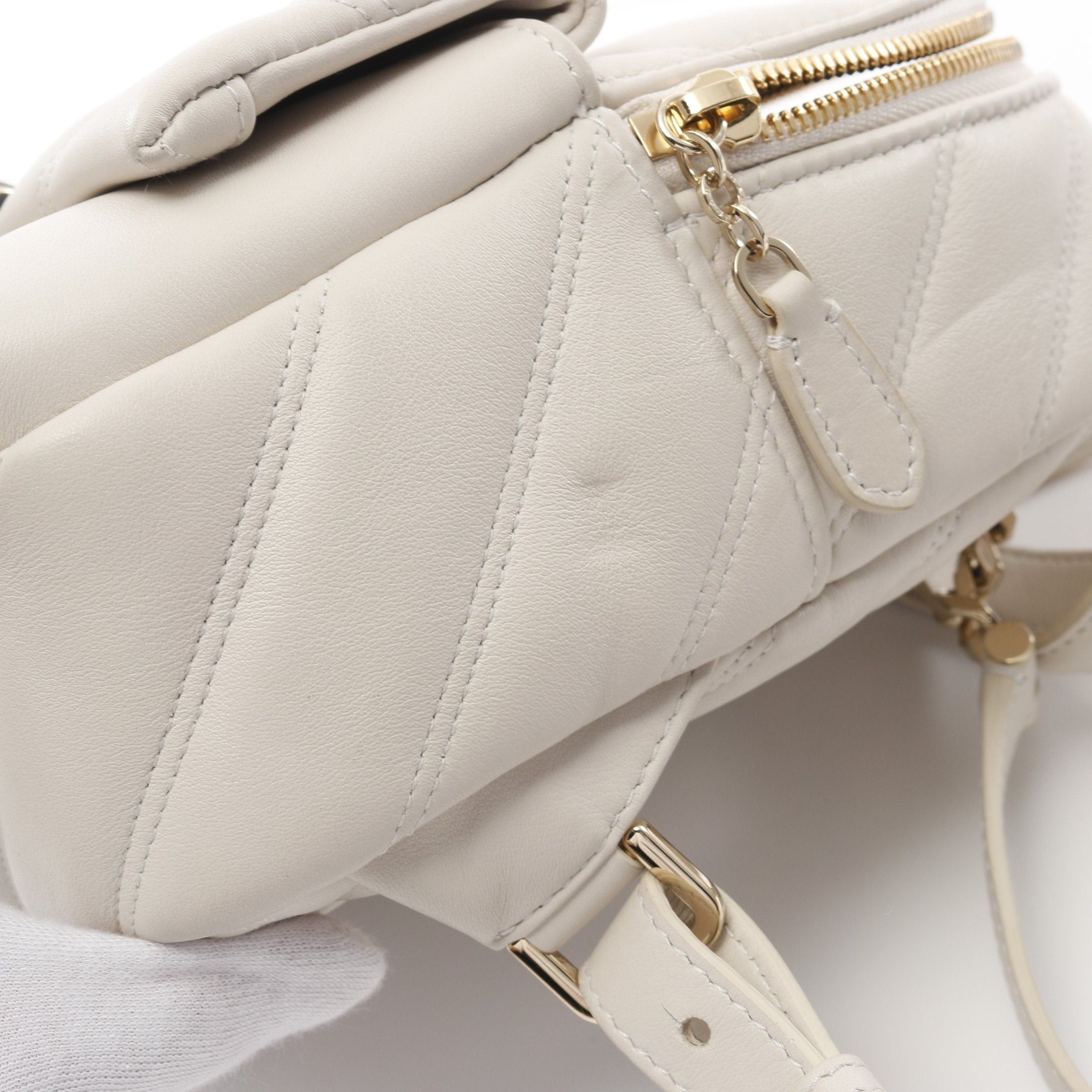 Bvlgari Bvlgari Serpenti Backpack Rucksack Leather Off White Size ONE SIZE - 7 Thumbnail