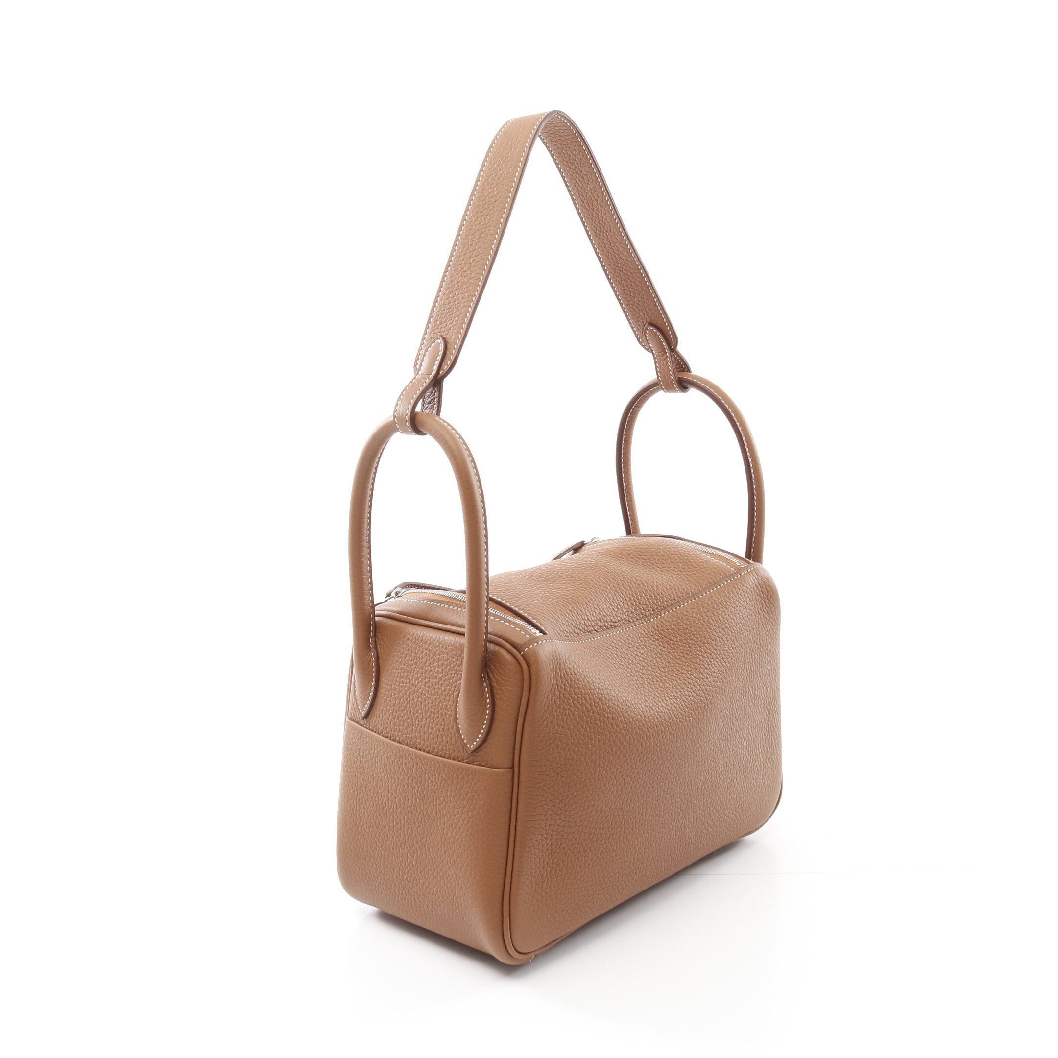 Hermes Hermes Lindy 26 Gold Shoulder Bag Clemence Leather Light Brown Silver Hardware K Stamp Size ONE SIZE - 2 Thumbnail