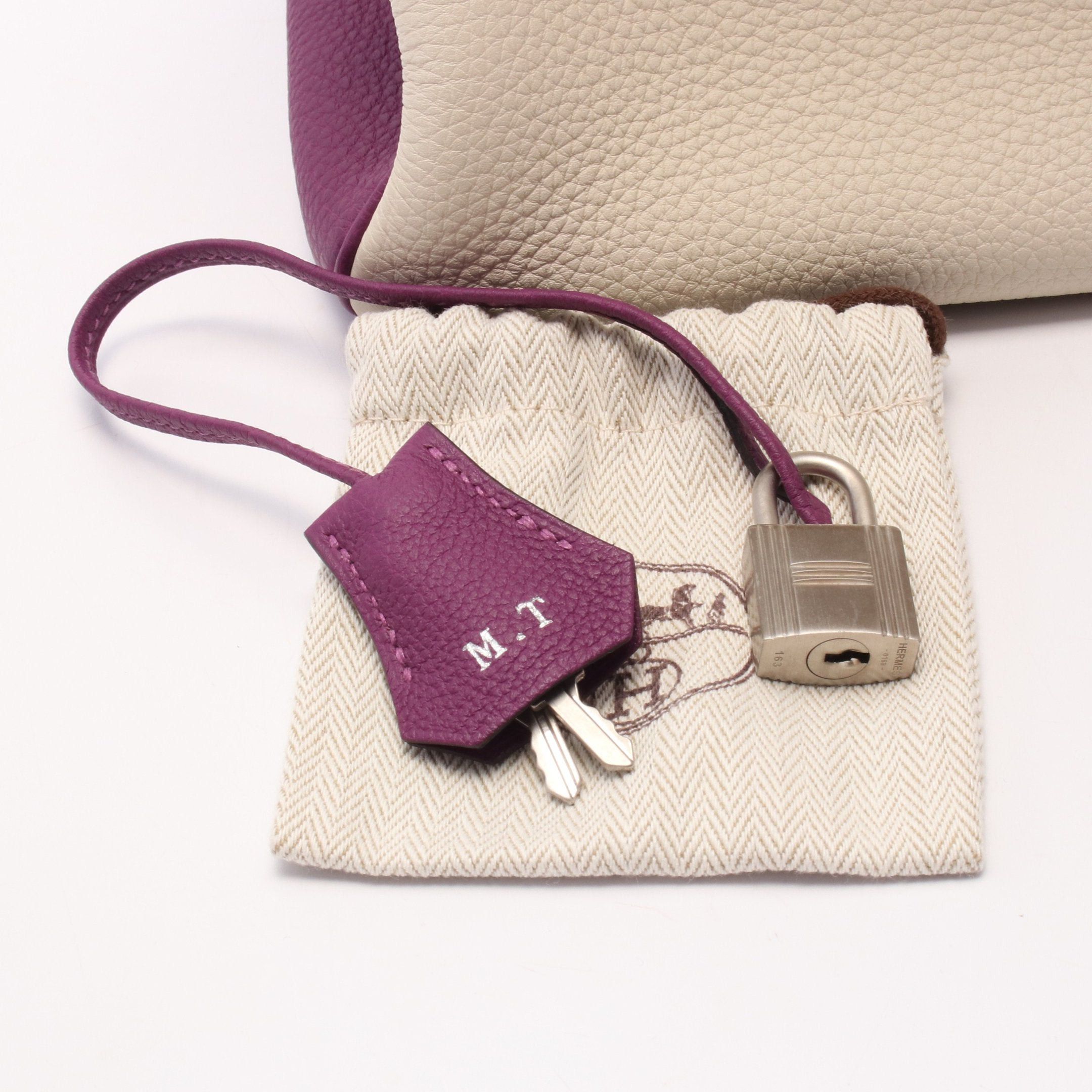 Hermes Hermes Birkin 30 Betton Anemone Handbag Togo Ivory Purple Matte Silver Hardware Personal Order Y Stamp Size ONE SIZE - 6 Thumbnail