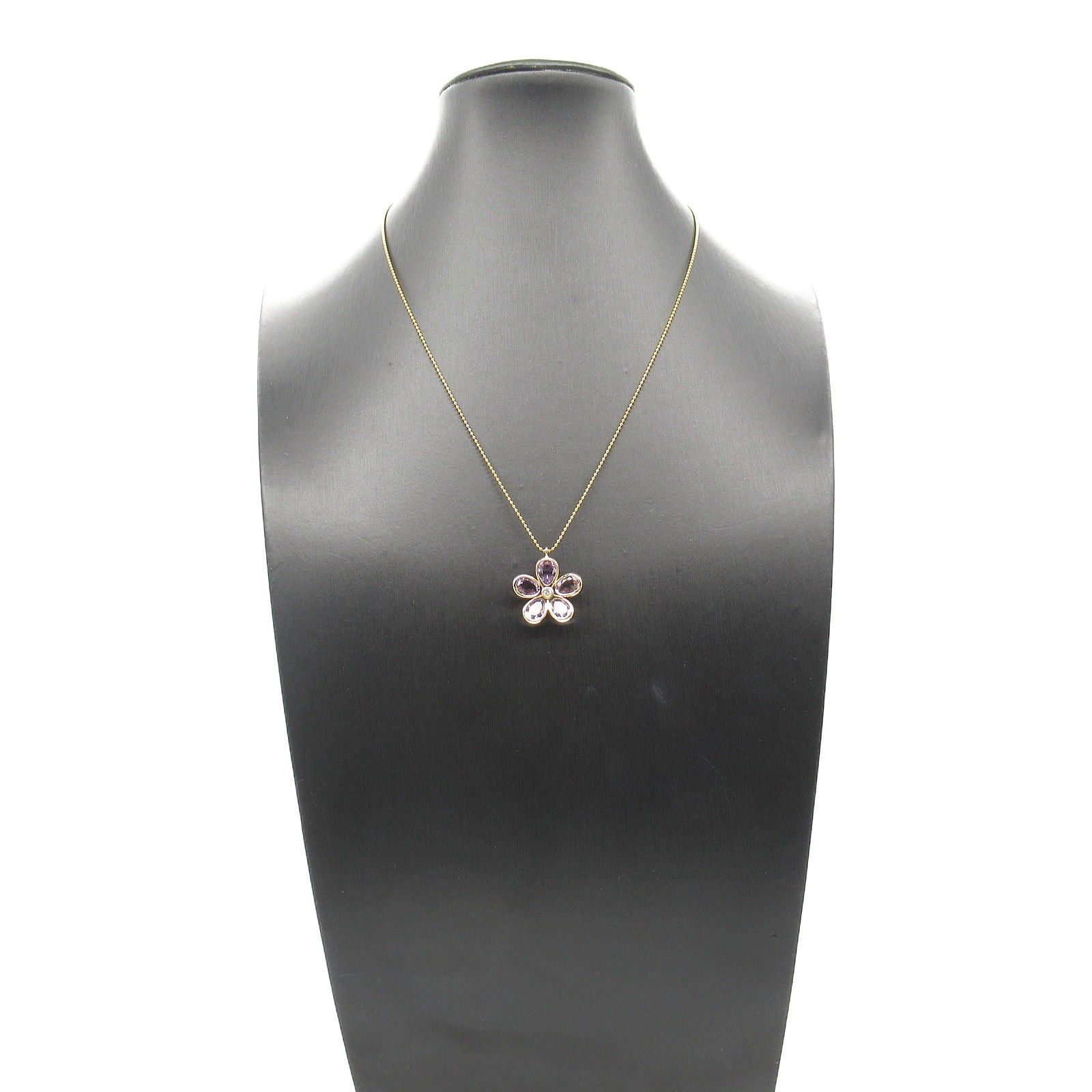 Tiffany & Co. Tiffany Co Garden Flower Amethyst Necklace K18Pg (Pink Gold) Diamond Clear Purple Size ONE SIZE - 6 Thumbnail