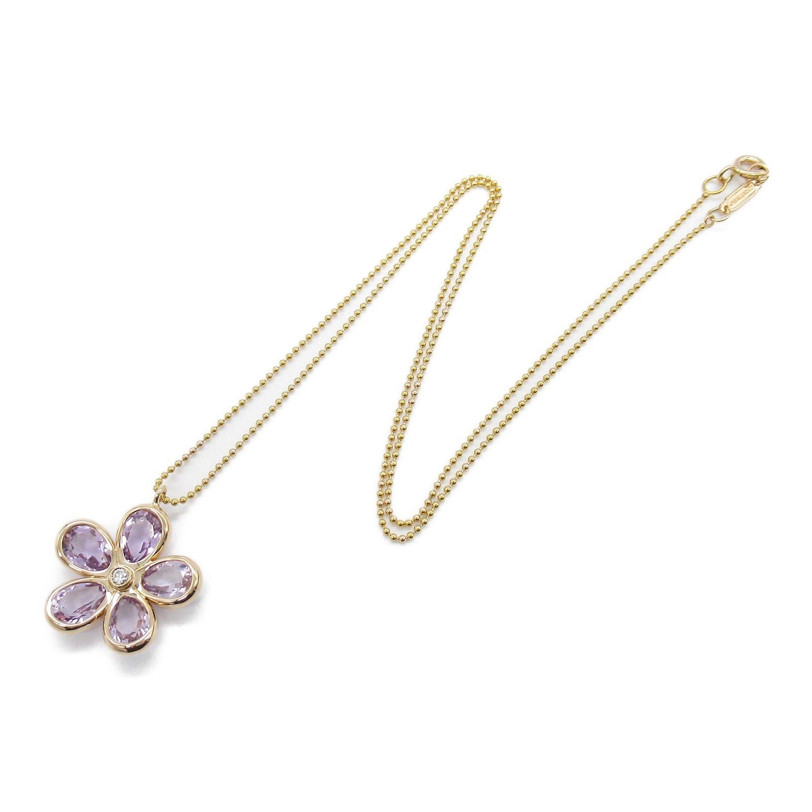 Tiffany & Co. Tiffany Co Garden Flower Amethyst Necklace K18Pg (Pink Gold) Diamond Clear Purple Size ONE SIZE - 3 Thumbnail