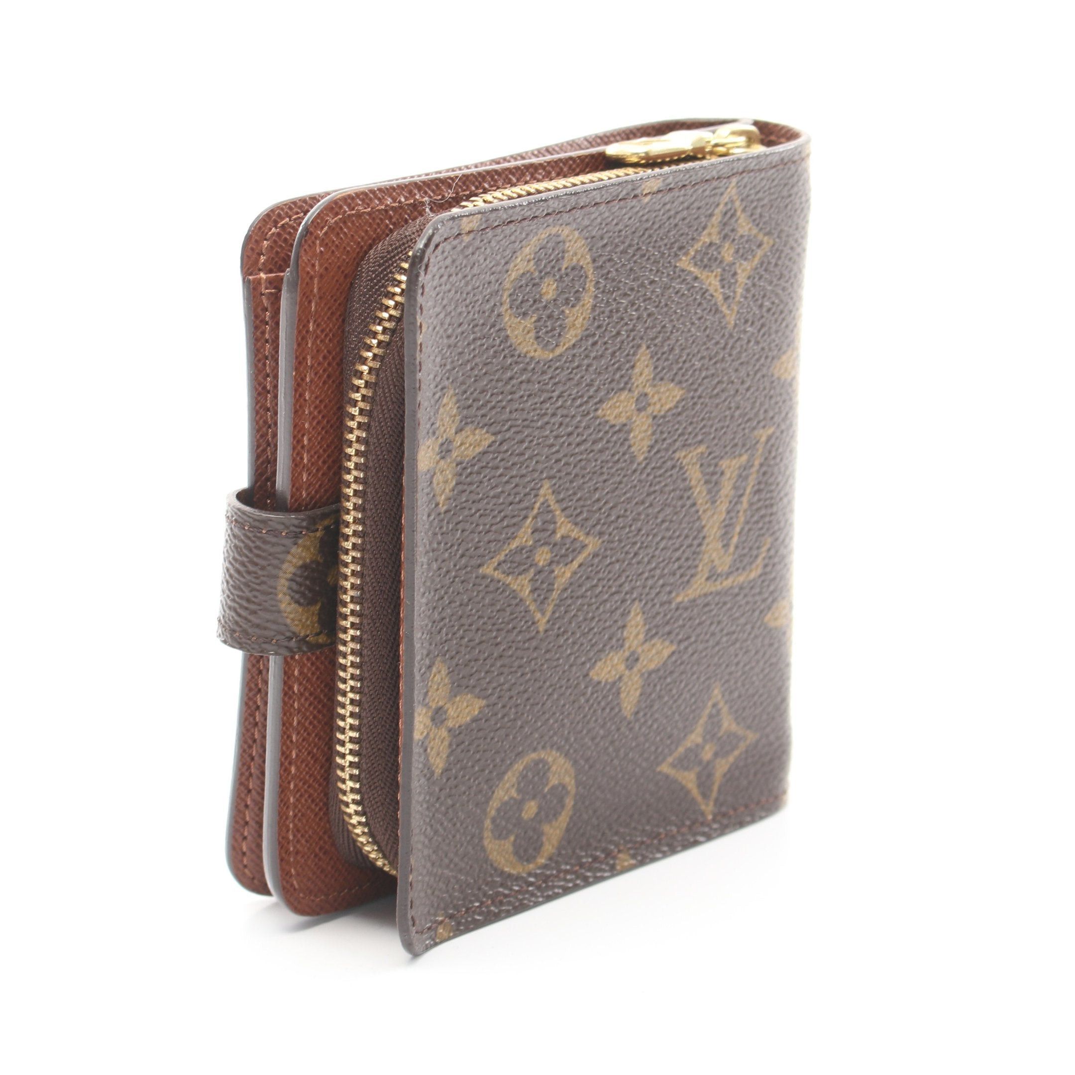 Louis Vuitton Louis Vuitton Compact Zip Monogram Bi-Fold Wallet Brown Size ONE SIZE - 2 Thumbnail