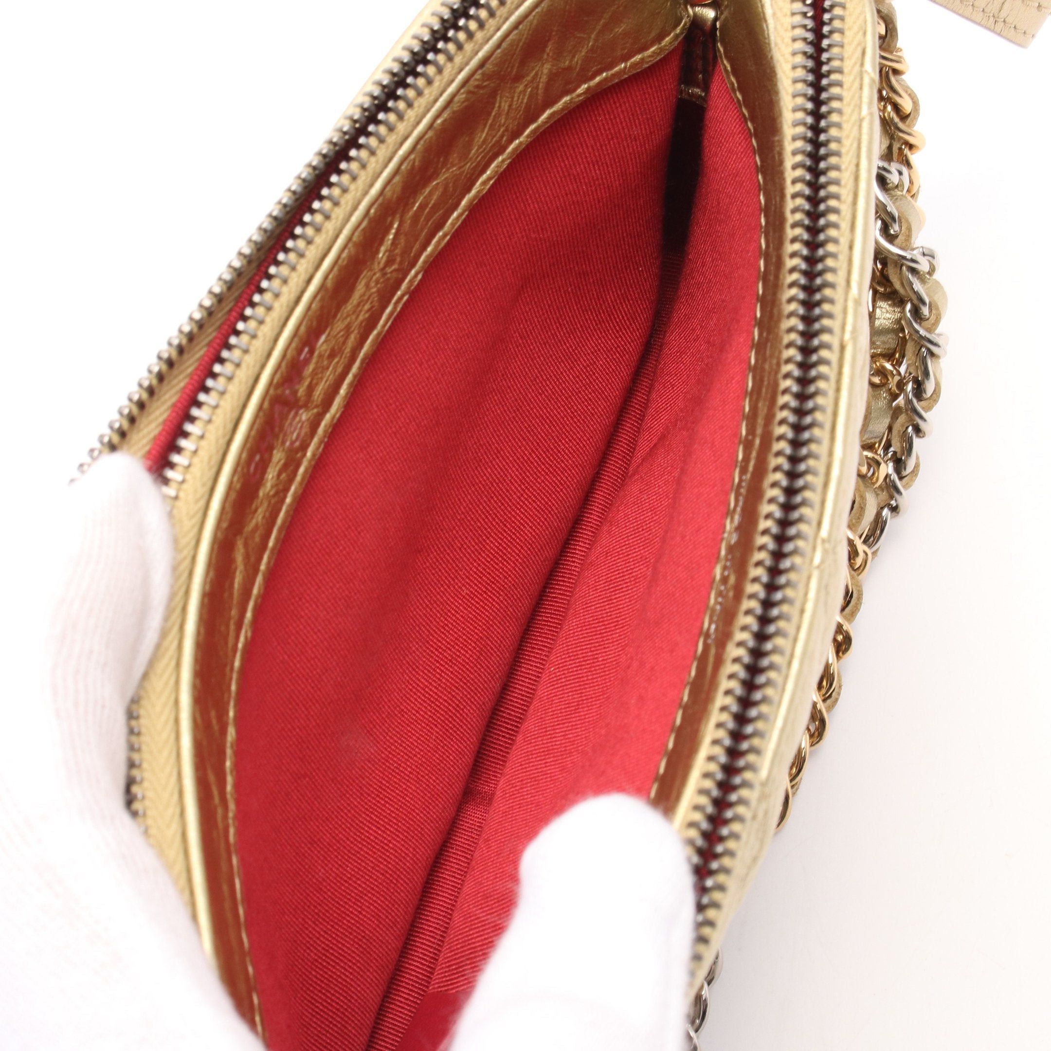 Chanel Chanel Coco Mark Chain Shoulder Bag Wallet Leather Gold Combination Metal Fittings Metallic Size ONE SIZE - 3 Thumbnail