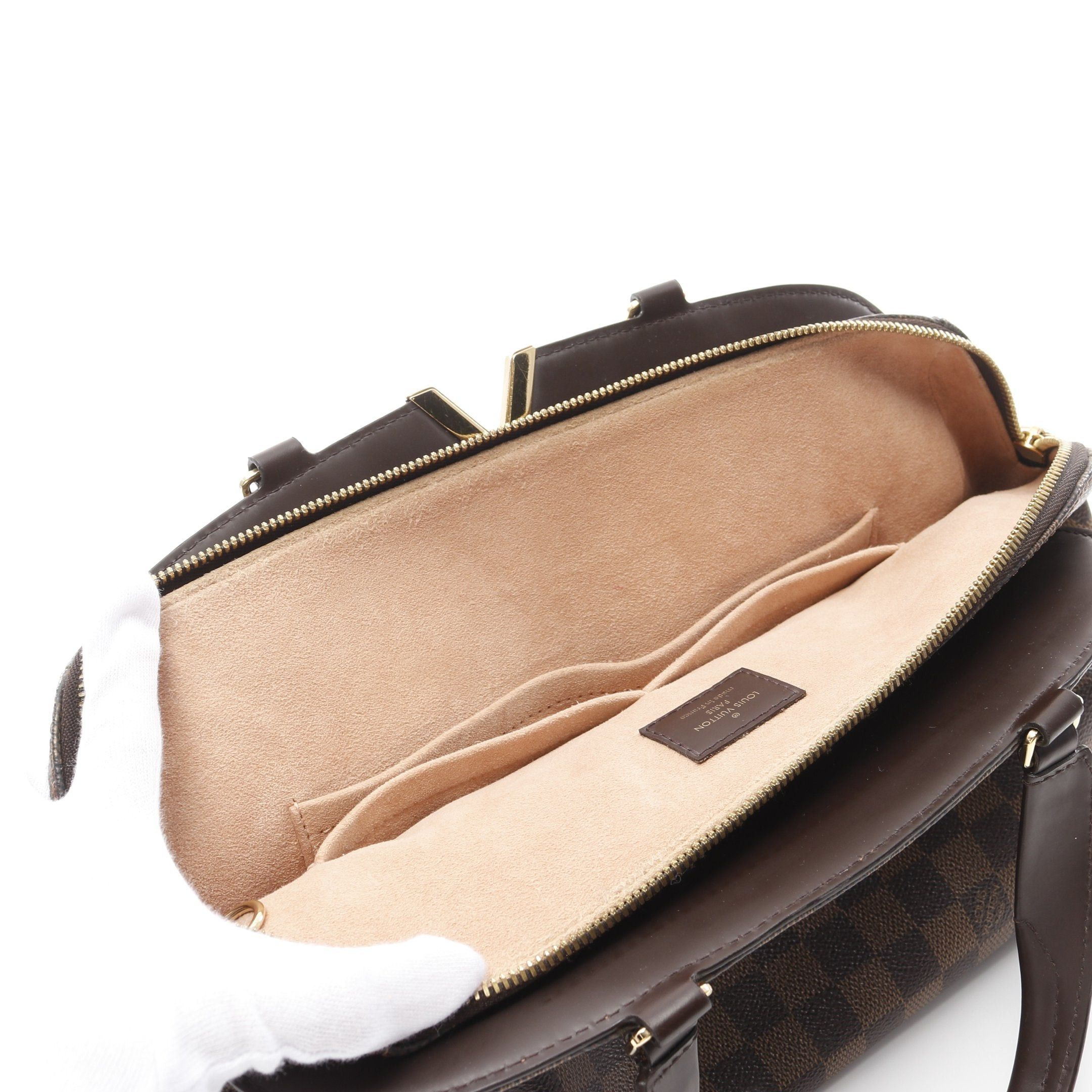 Louis Vuitton Louis Vuitton Kensington Bowling Bag Damier Ebene Handbag Leather Brown Size ONE SIZE - 6 Thumbnail