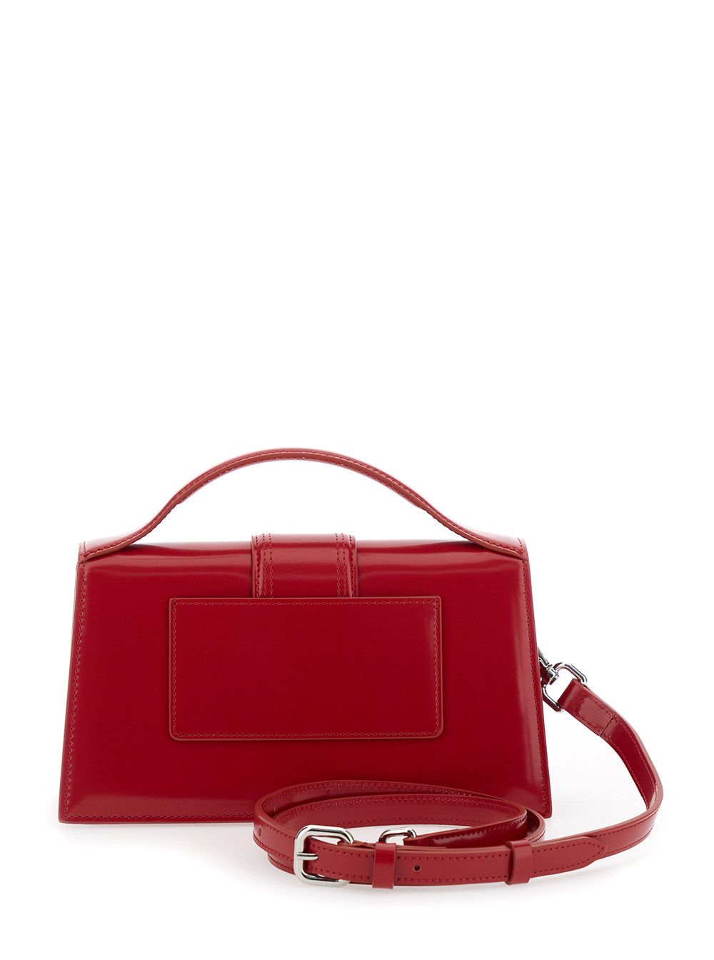 Jacquemus 'Le Grand Bambino' Red Handbag with Logo Lettering on the Front in Patent Leather Woman Size ONE SIZE - 4 Thumbnail