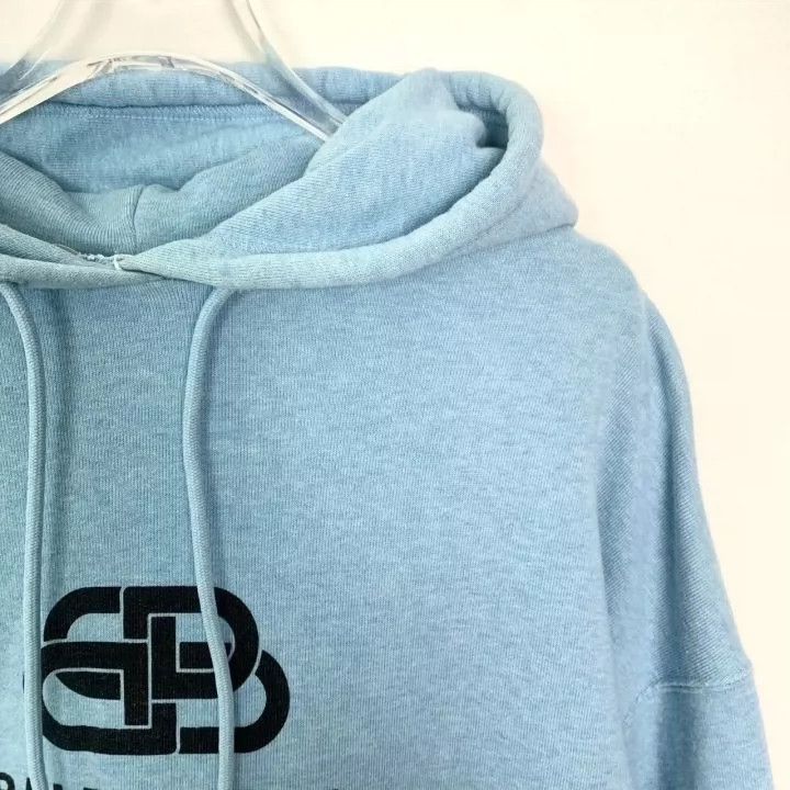 Balenciaga Balenciaga Logo Hoodie in Light Blue Color - dmc Size US S / EU 44-46 / 1 - 3 Thumbnail