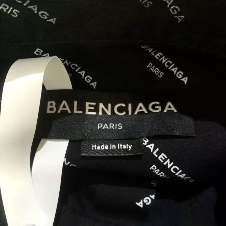 Balenciaga Balenciaga Black Logo Short Sleeve Shirt - dmc Size US M / EU 48-50 / 2 - 5 Thumbnail