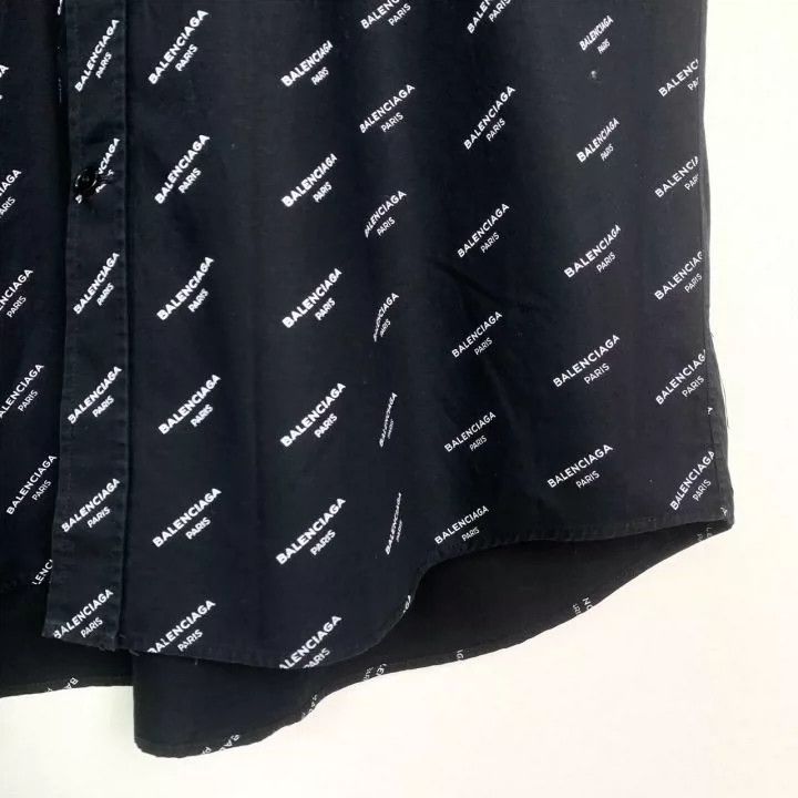 Balenciaga Balenciaga Black Logo Short Sleeve Shirt - dmc Size US M / EU 48-50 / 2 - 4 Thumbnail