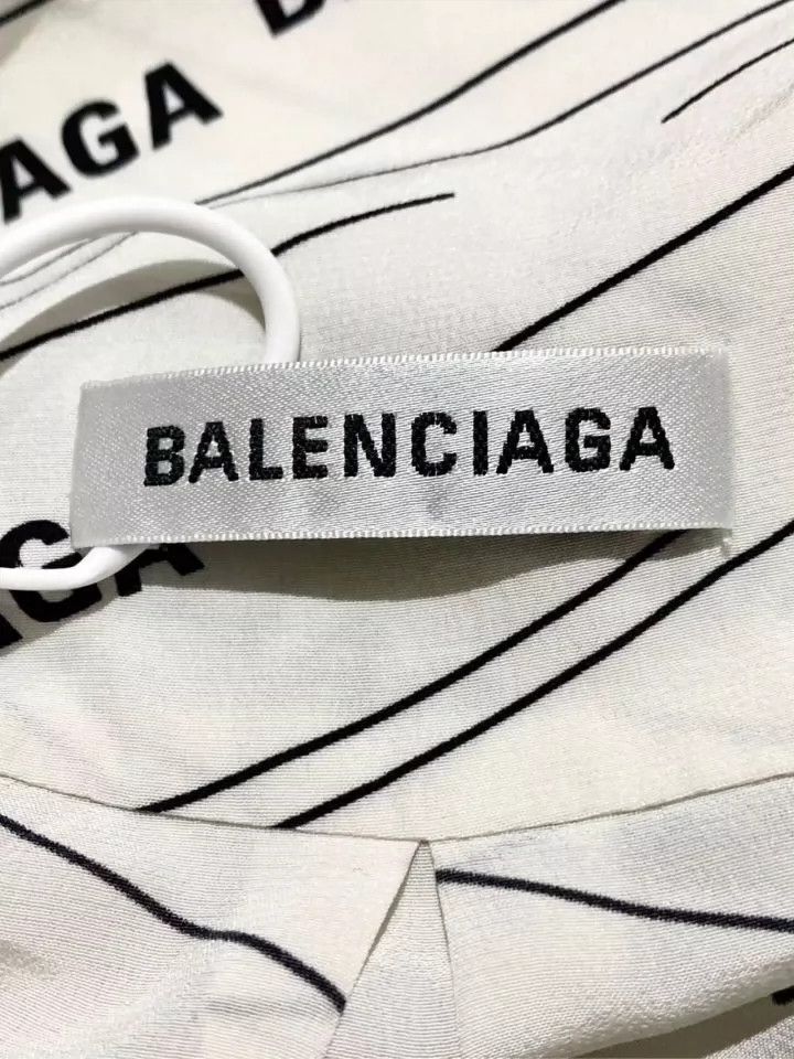 Balenciaga Balenciaga White Long Sleeve Shirt with Logos - dmc Size US S / EU 44-46 / 1 - 5 Thumbnail