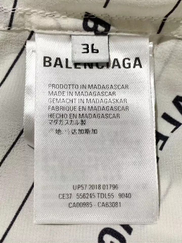 Balenciaga Balenciaga White Long Sleeve Shirt with Logos - dmc Size US S / EU 44-46 / 1 - 6 Thumbnail