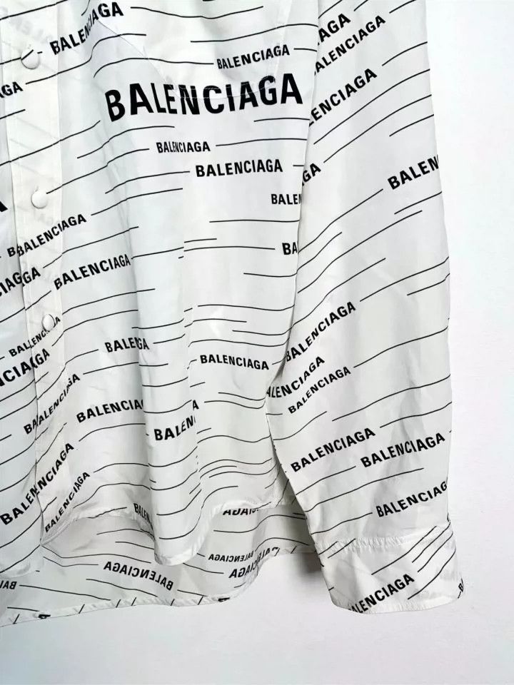 Balenciaga Balenciaga White Long Sleeve Shirt with Logos - dmc Size US S / EU 44-46 / 1 - 4 Thumbnail