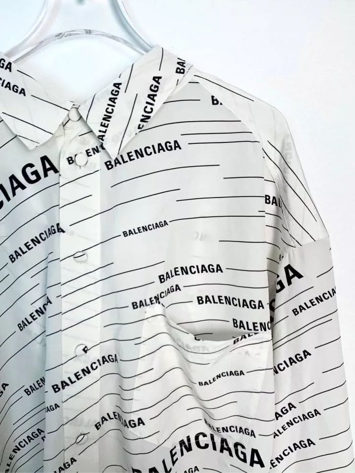 Balenciaga Balenciaga White Long Sleeve Shirt with Logos - dmc Size US S / EU 44-46 / 1 - 3 Thumbnail