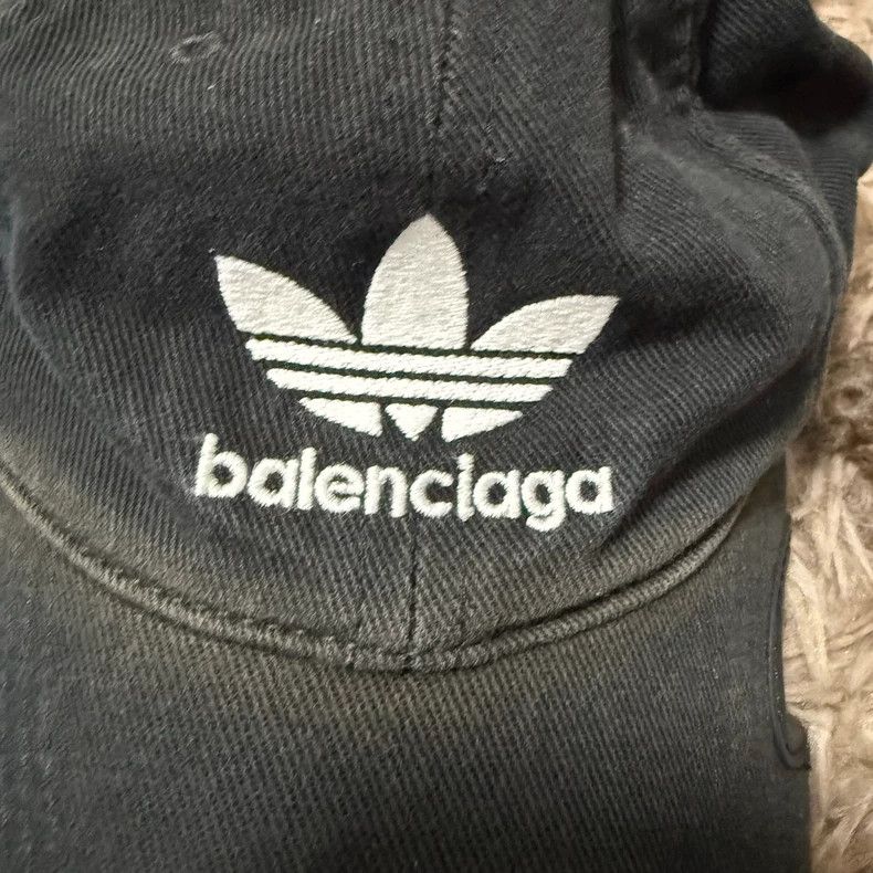 Balenciaga Balenciaga x Adidas Distressed Baseball Cap - dmc Size ONE SIZE - 2 Thumbnail