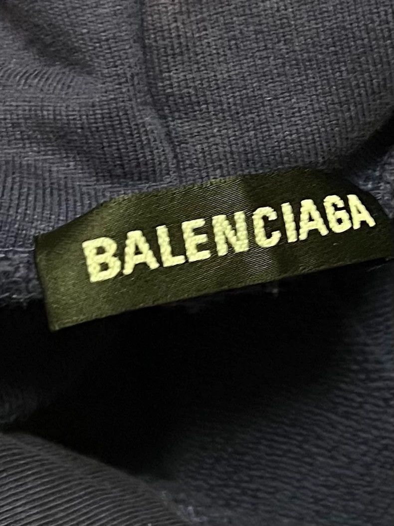 Balenciaga Balenciaga Classic Blue Embroidered Hoodie - dmc Size US M / EU 48-50 / 2 - 4 Thumbnail