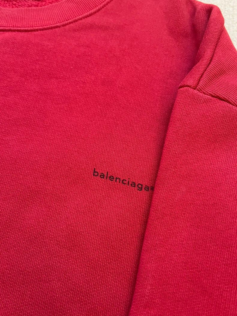 Balenciaga Balenciaga Red Logo Embroidered Sweatshirt - dmc Size US XS / EU 42 / 0 - 6 Thumbnail
