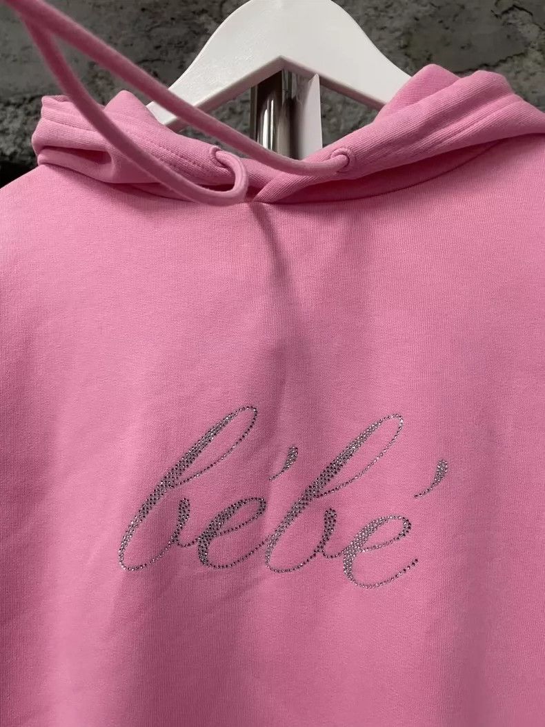 Balenciaga Balenciaga Pink BeBe Rhinestone Hoodie - dmc Size US S / EU 44-46 / 1 - 5 Thumbnail