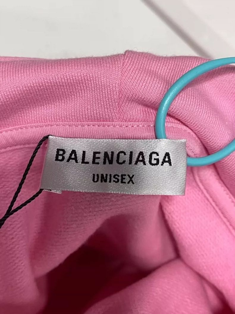 Balenciaga Balenciaga Pink BeBe Rhinestone Hoodie - dmc Size US S / EU 44-46 / 1 - 6 Thumbnail