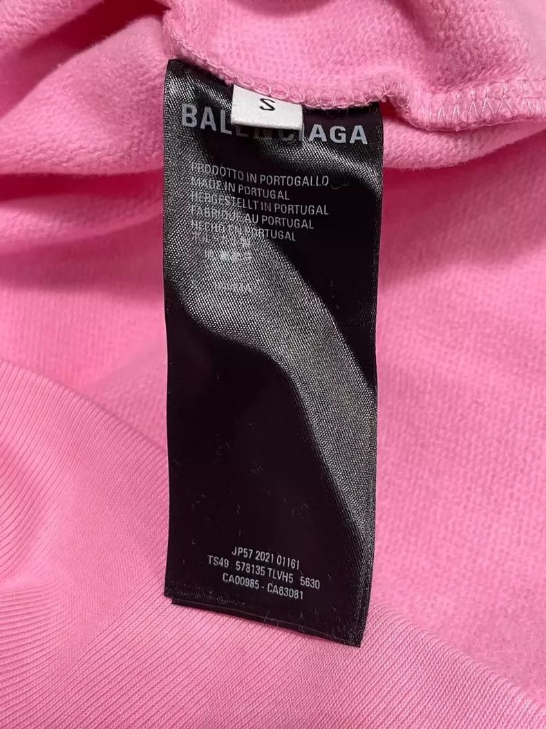 Balenciaga Balenciaga Pink BeBe Rhinestone Hoodie - dmc Size US S / EU 44-46 / 1 - 7 Thumbnail