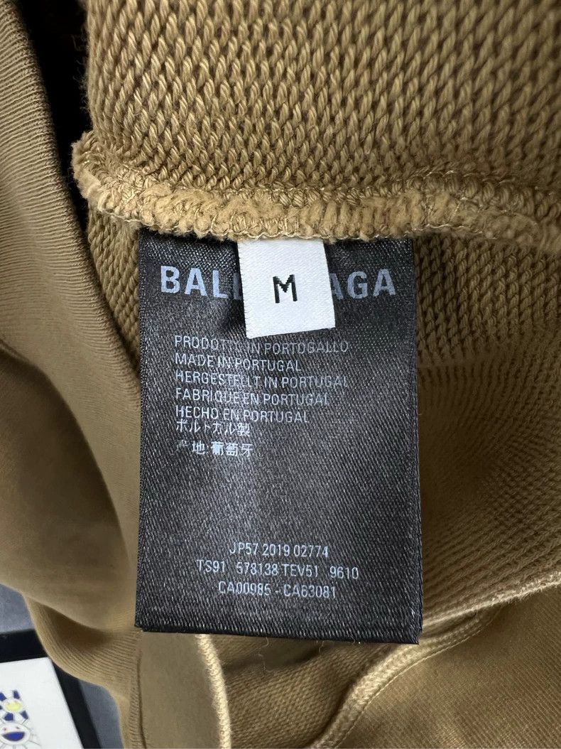 Balenciaga Balenciaga Khaki Hoodie with Logo - dmc Size US M / EU 48-50 / 2 - 5 Thumbnail