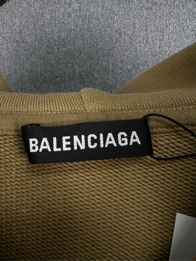 Balenciaga Balenciaga Khaki Hoodie with Logo - dmc Size US M / EU 48-50 / 2 - 4 Thumbnail