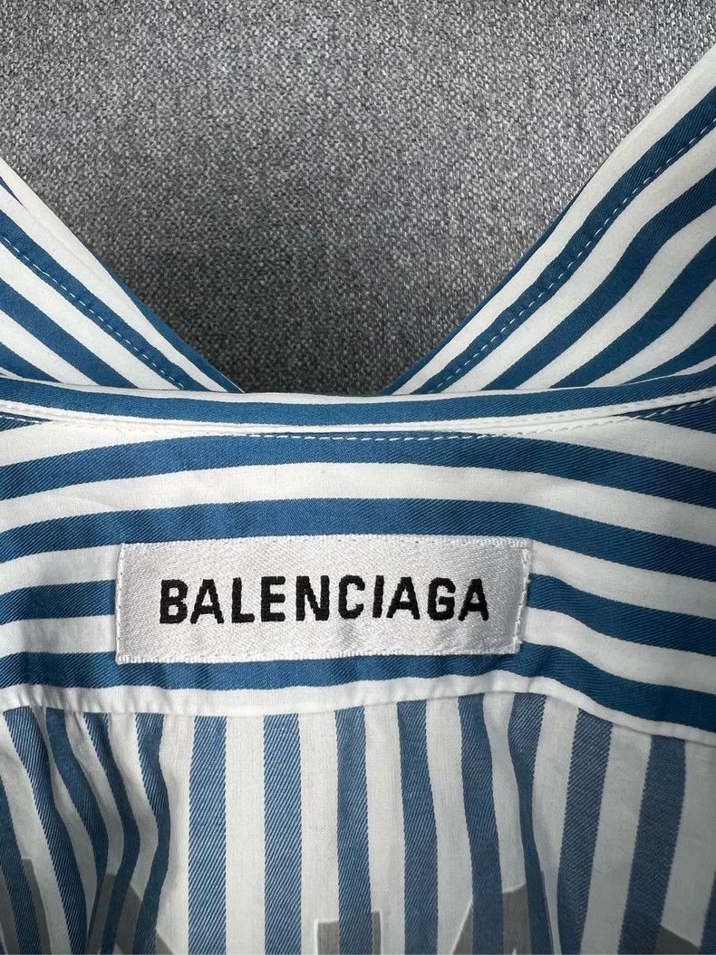 Balenciaga BALENCIAGA Striped Shirt with Logo - dmc Size US M / EU 48-50 / 2 - 3 Thumbnail
